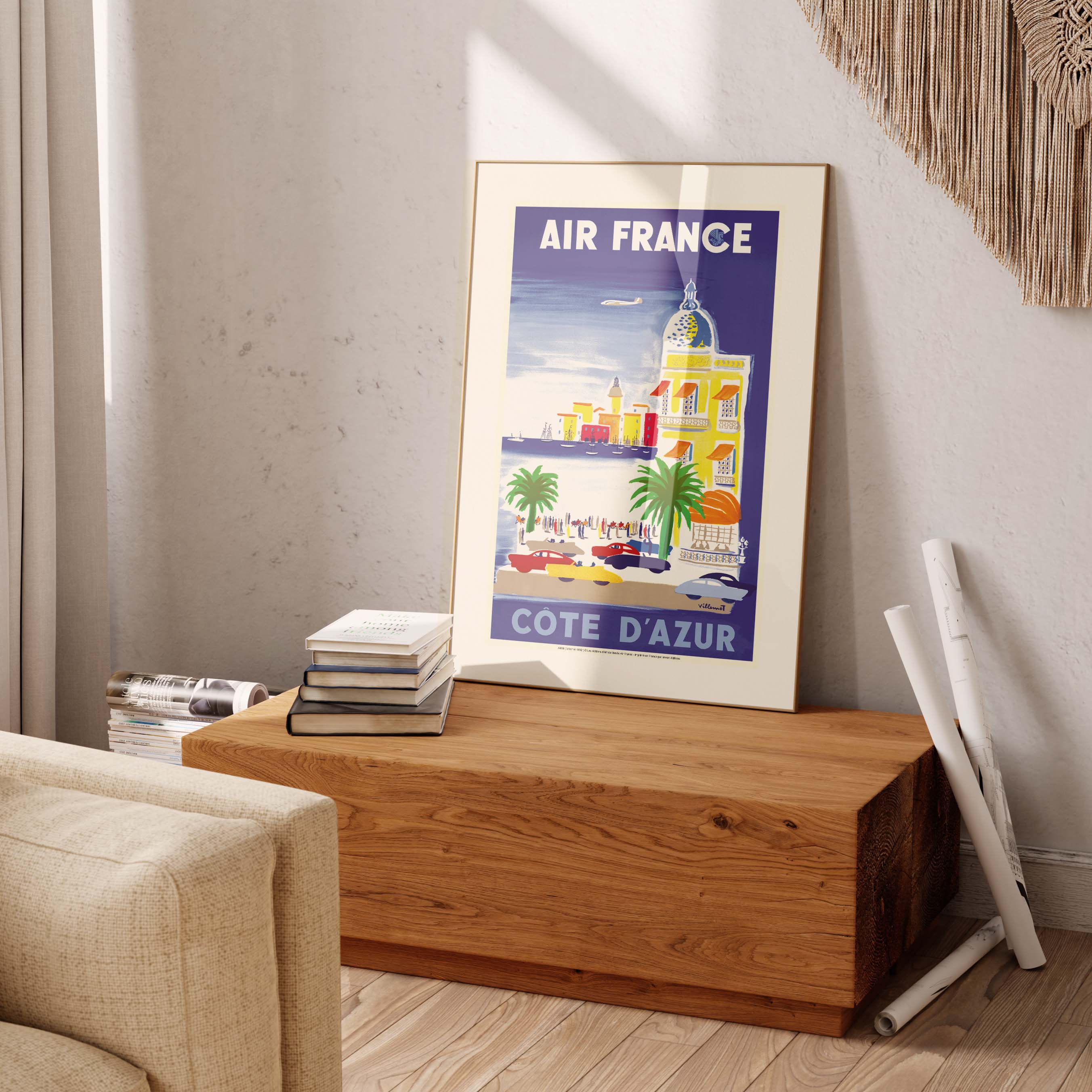 Affiche Air France - Côte d'Azur, Hôtel Le Negresco