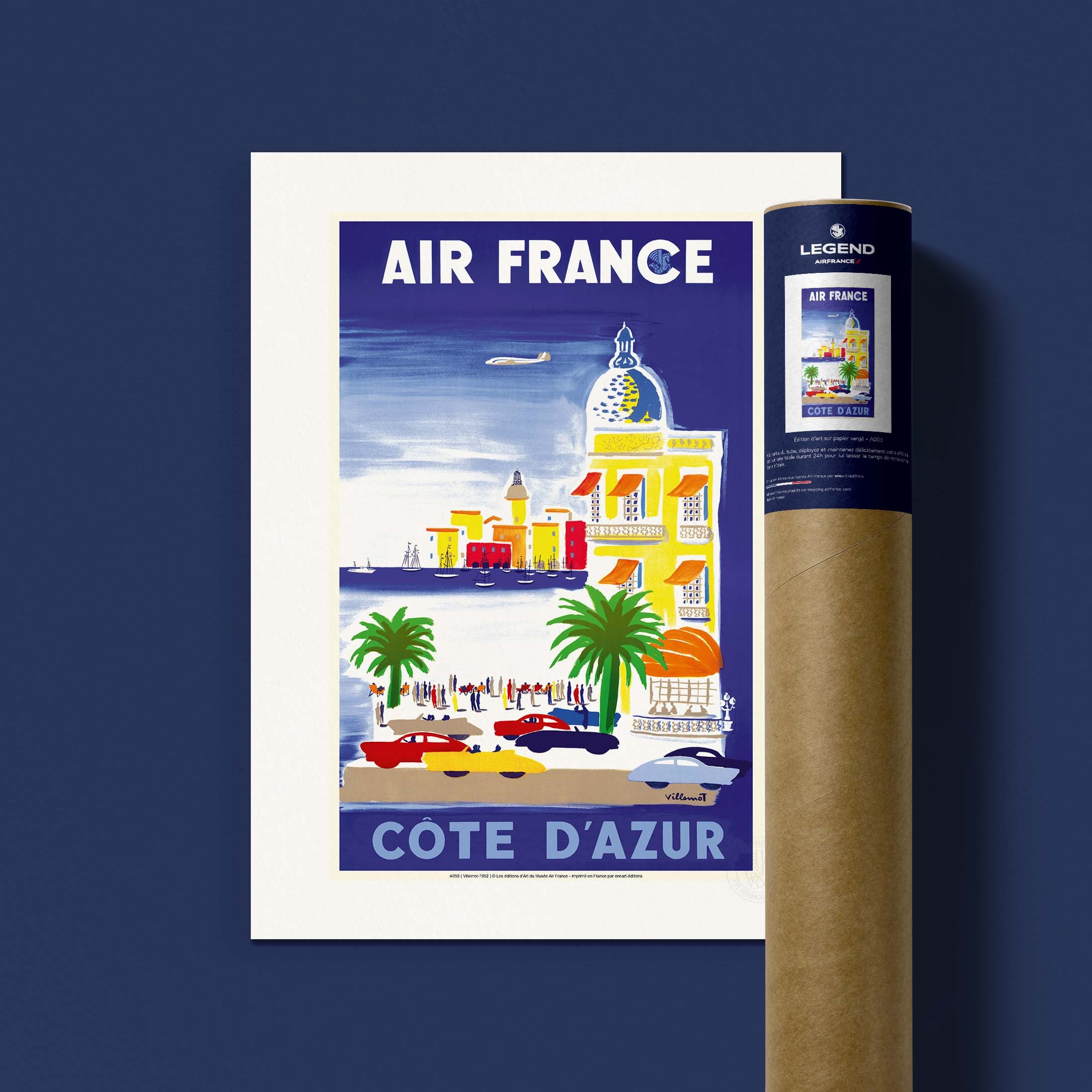 Affiche Air France - Côte d'Azur, Hôtel Le Negresco