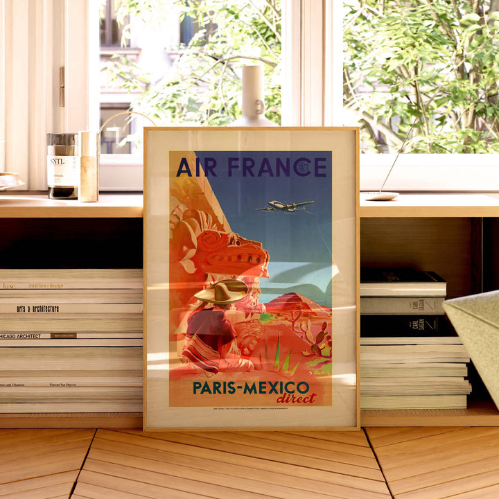 Affiche Air France - Paris Mexico direct