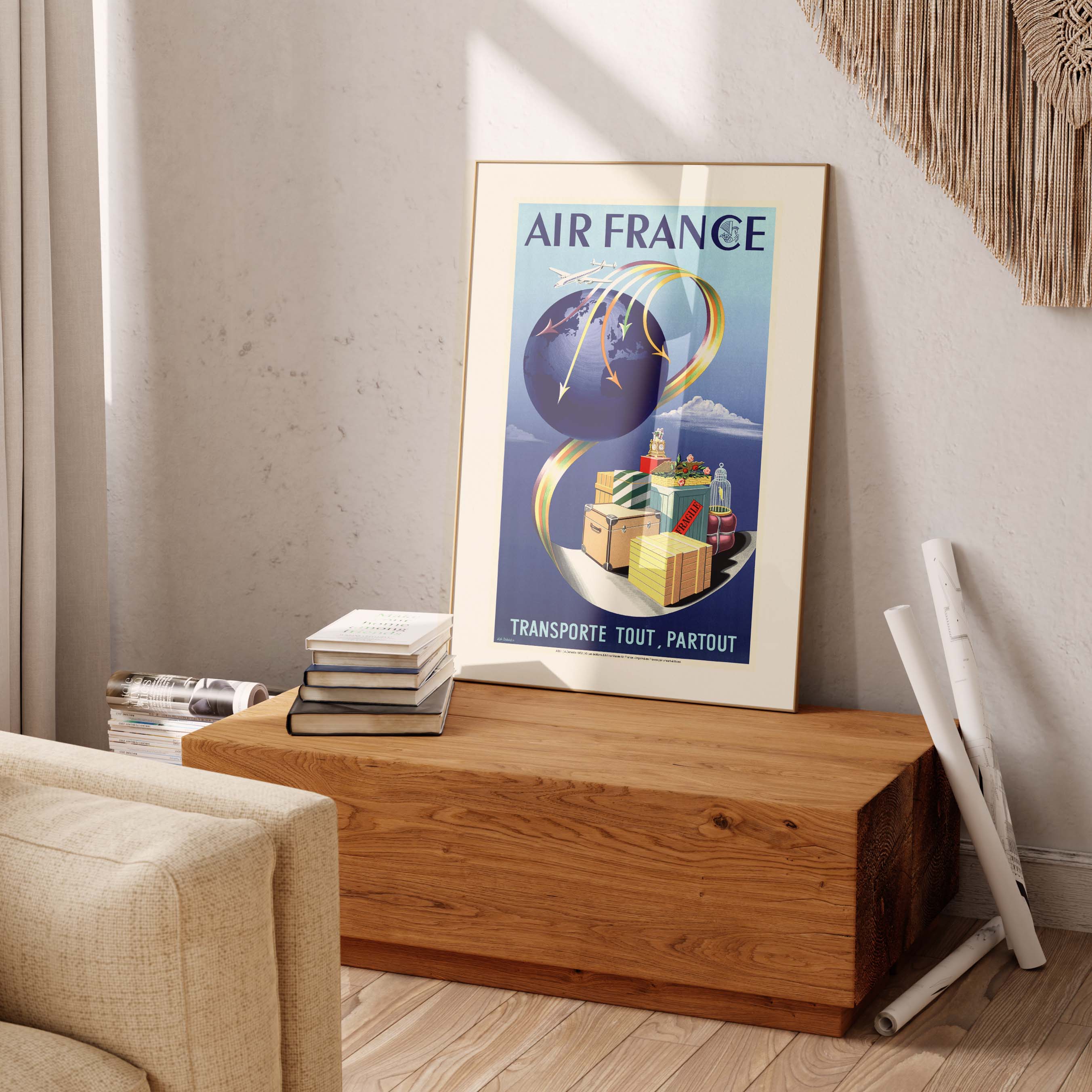 Affiche Air France - Transporte tout, partout-oneart.fr