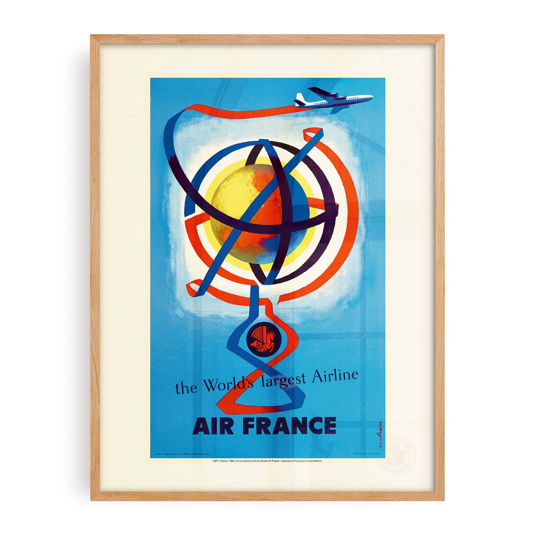 Affiche Air France - The World largest Airline-oneart.fr