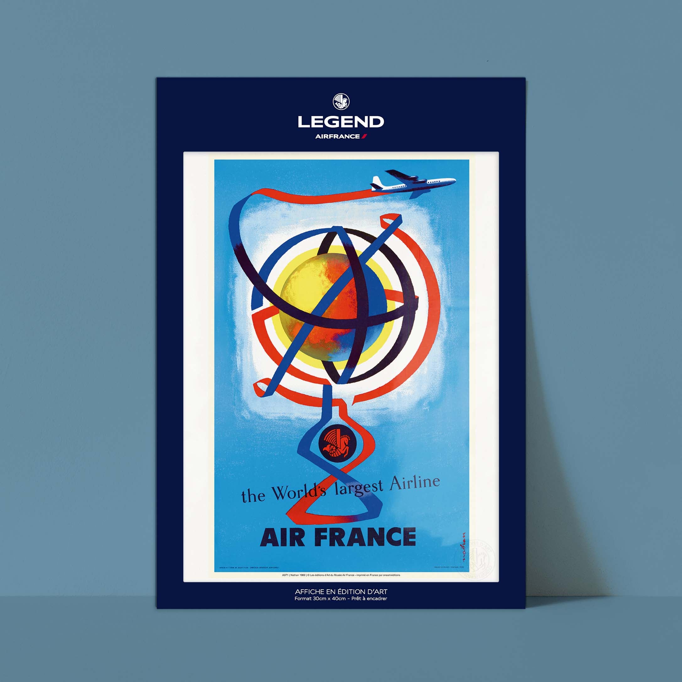 Affiche Air France - The World largest Airline