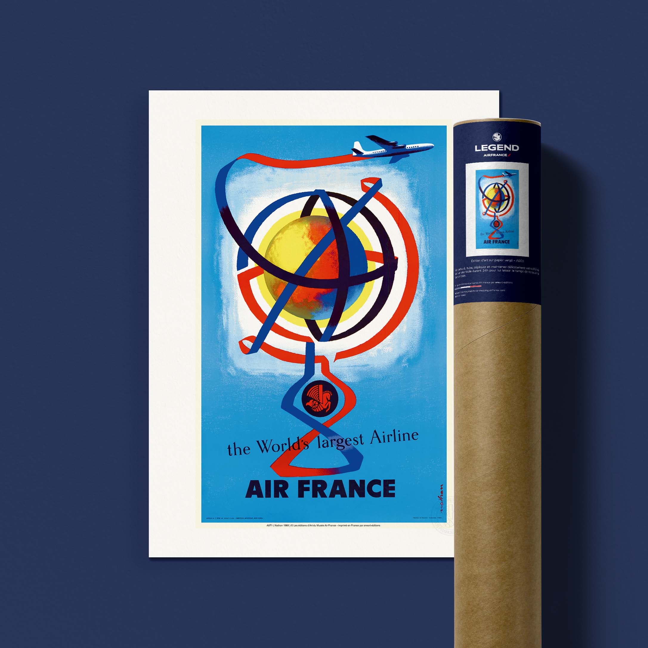 Affiche Air France - The World largest Airline