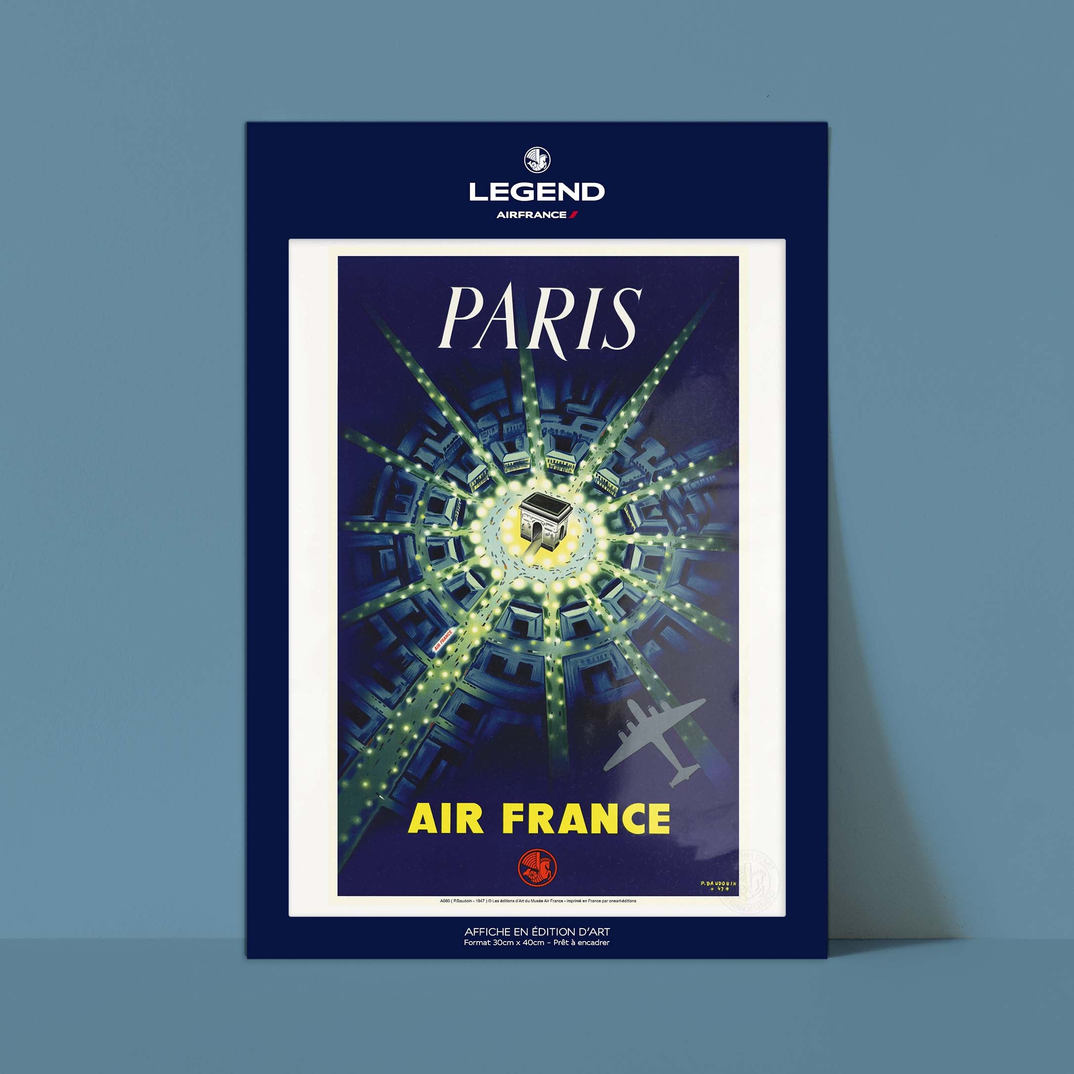 Affiche Air France - Paris (Arc de Triomphe)