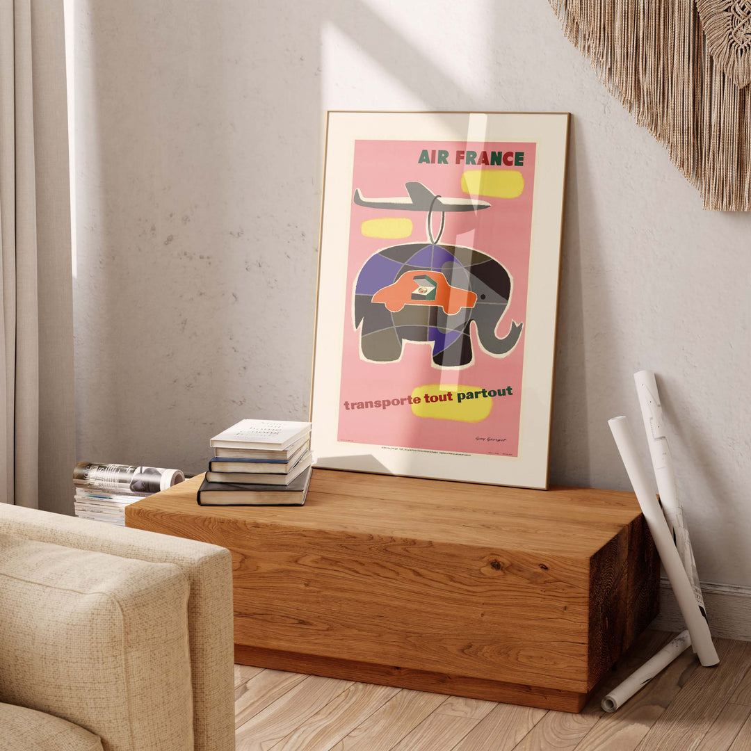 Affiche Air France - Transporte tout, partout