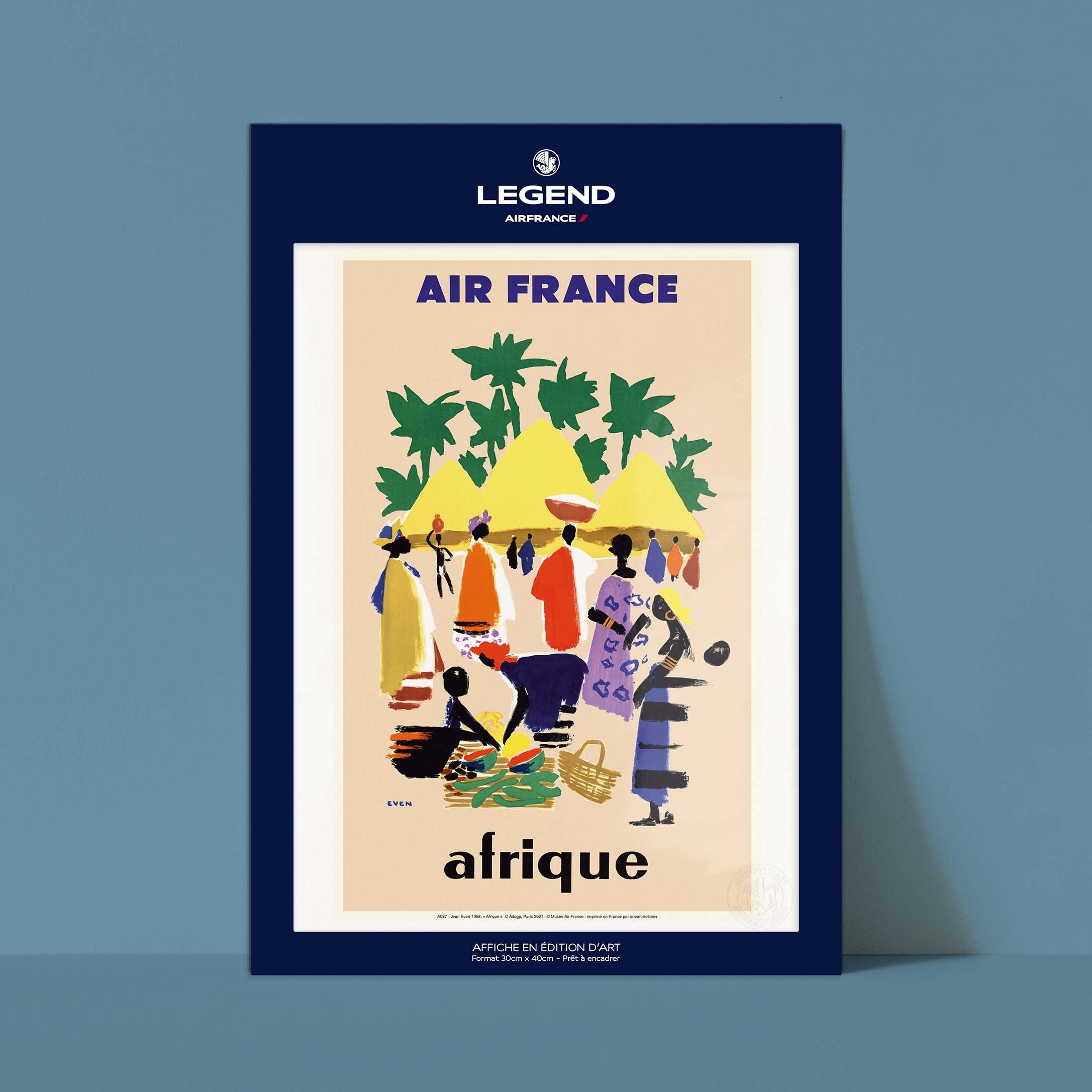 Affiche "Les Imparfaits" Air France - Afrique - Cases Village