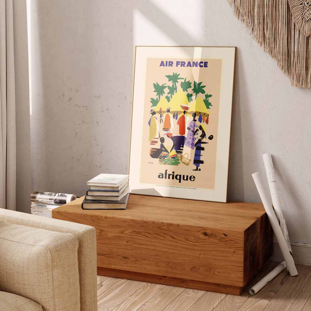 Air France poster - Africa - Cases Village