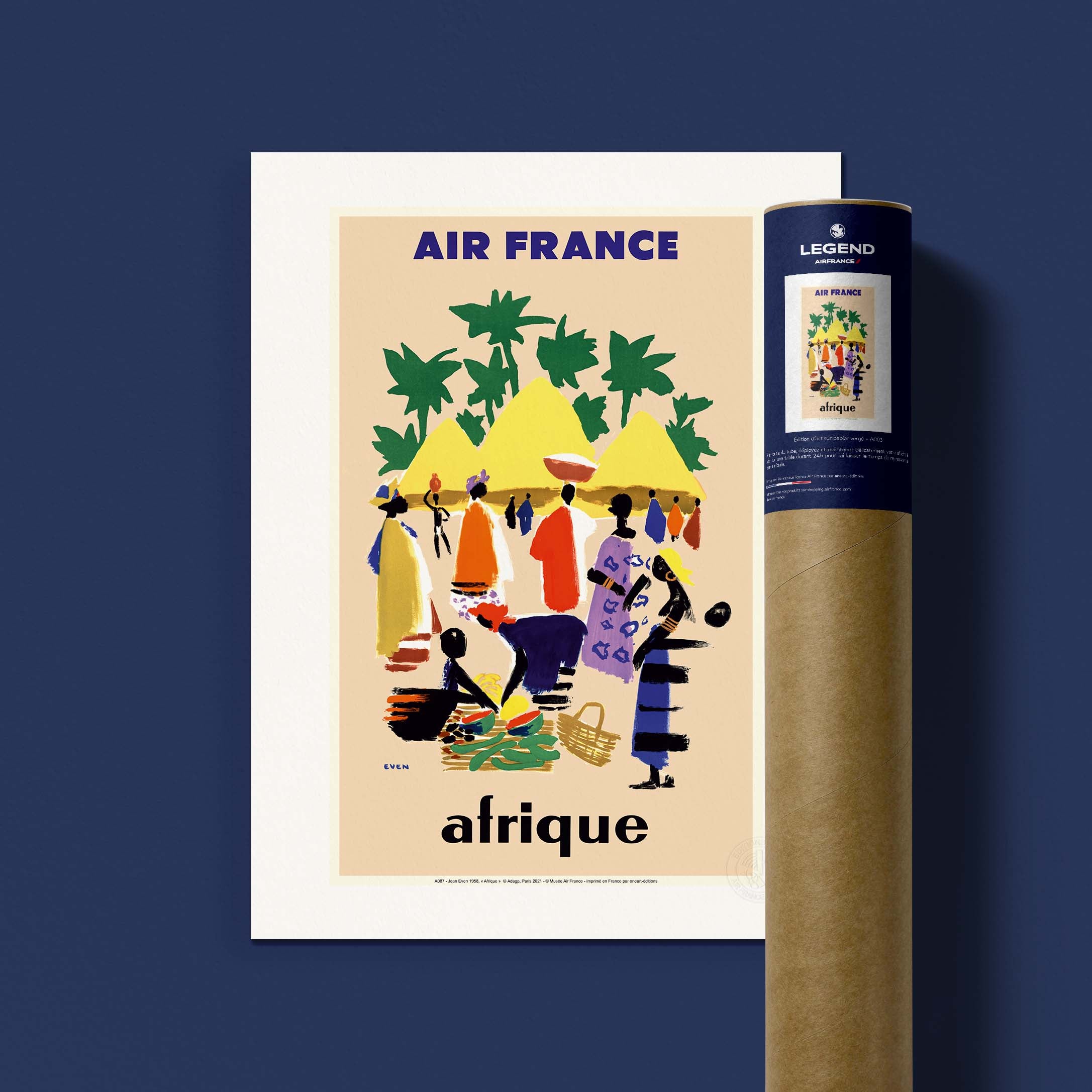 Air France poster - Africa - Cases Village