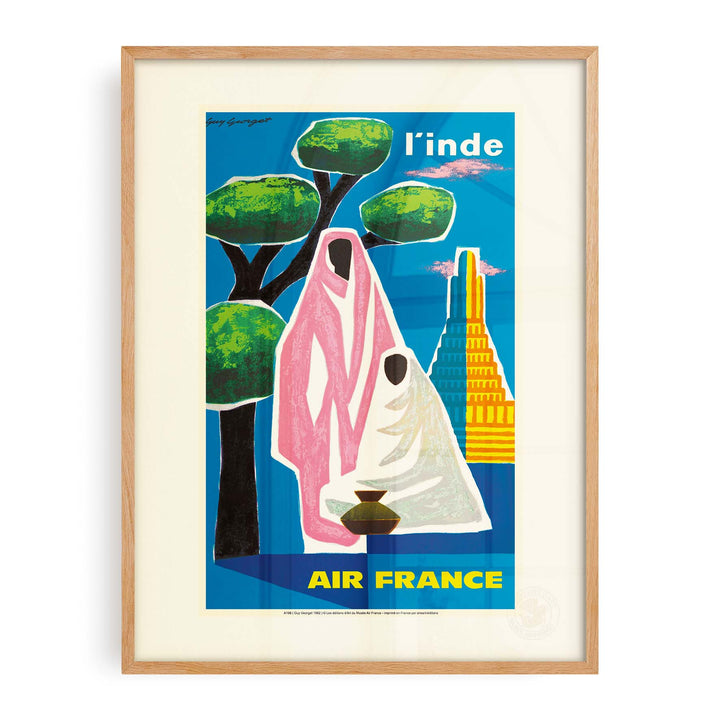 Affiche Air France - Inde