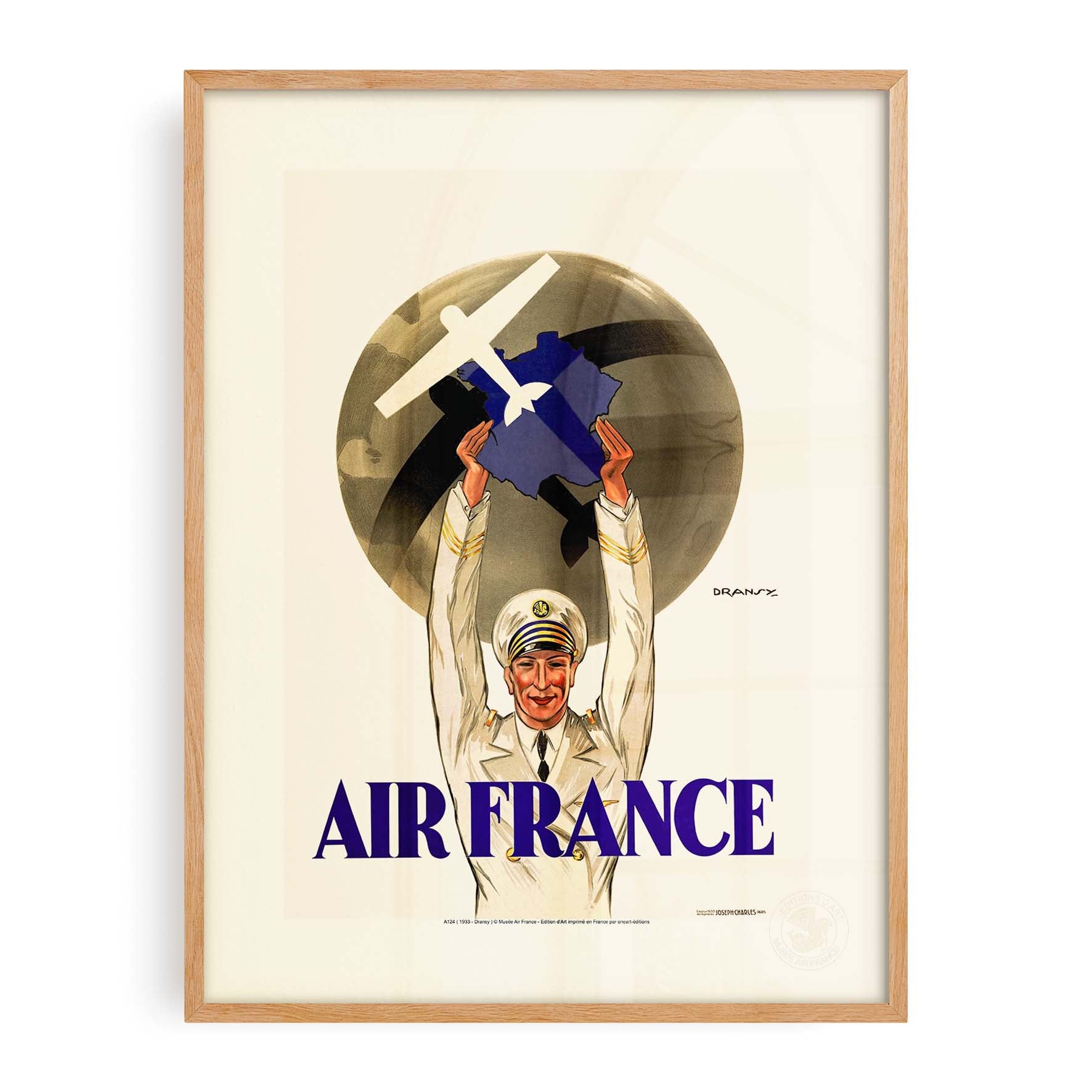 Affiche Air France - Première Affiche de la compagnie-oneart.fr