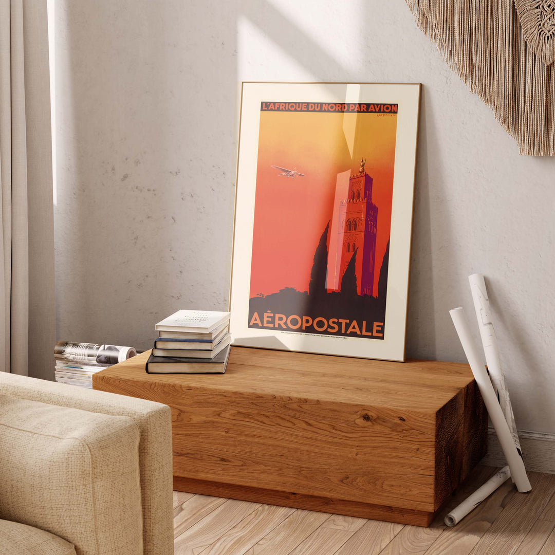 Air France poster - North Africa by plane