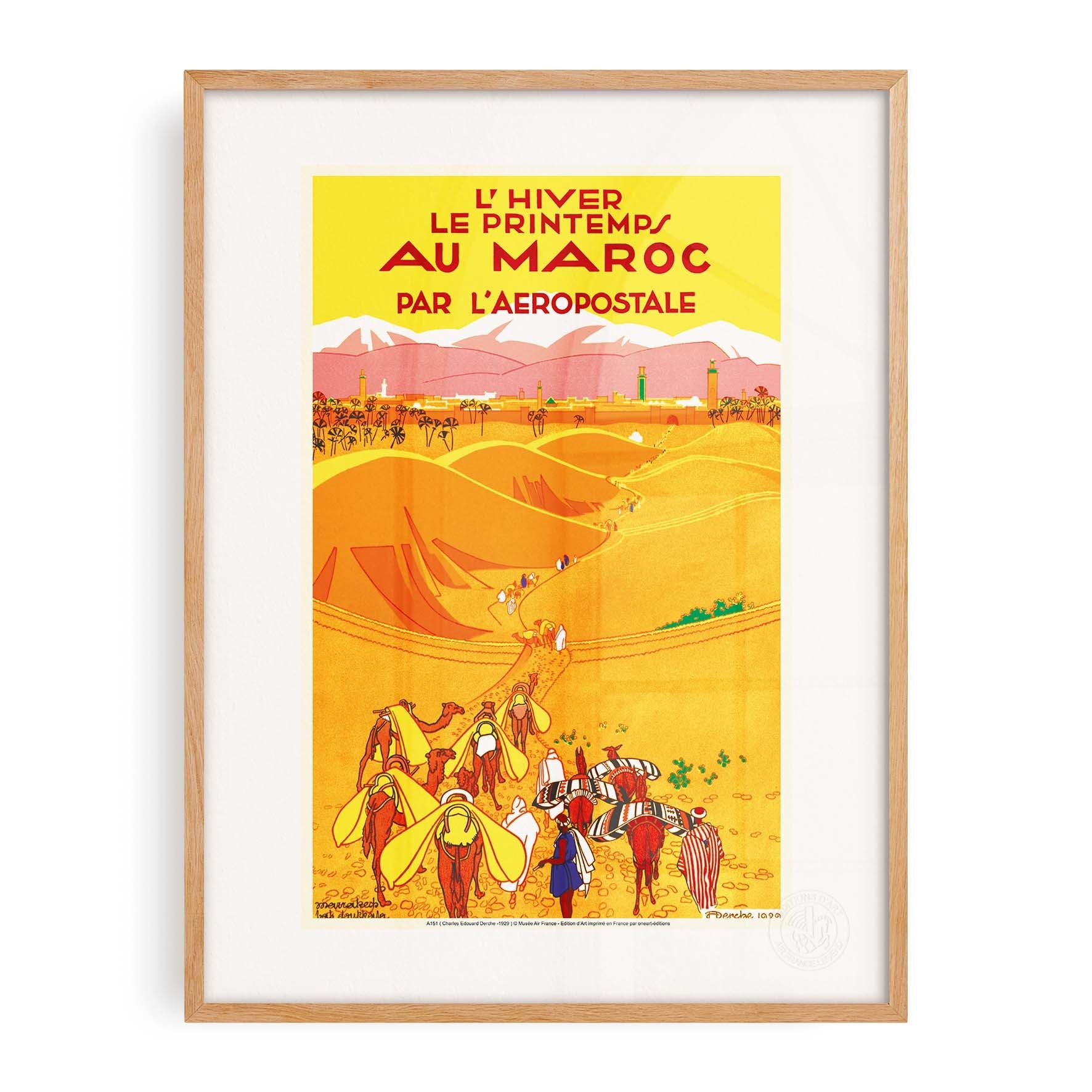 Affiche "Les Imparfaits" Air France - L’hiver le printemps au Maroc