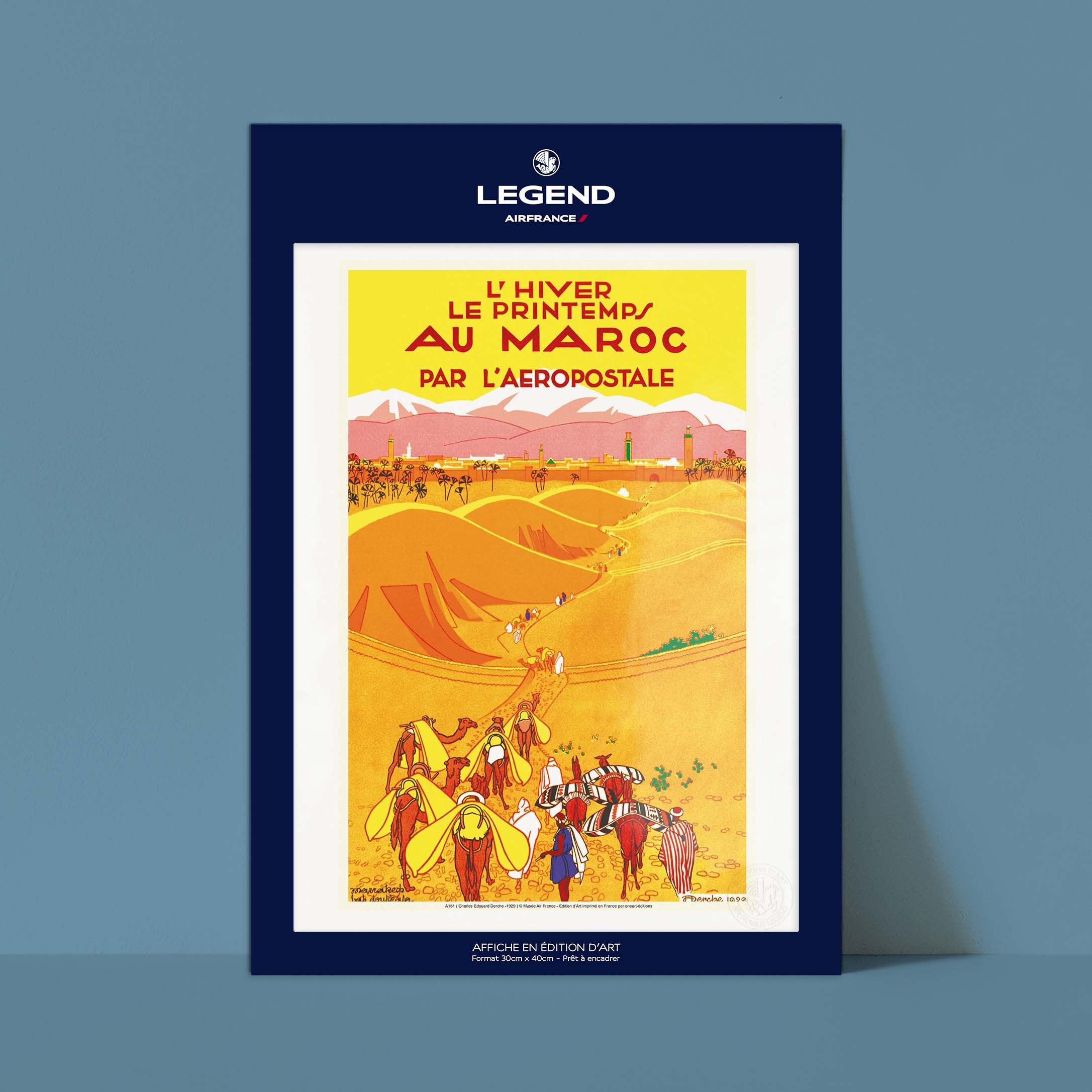 Affiche "Les Imparfaits" Air France - L’hiver le printemps au Maroc