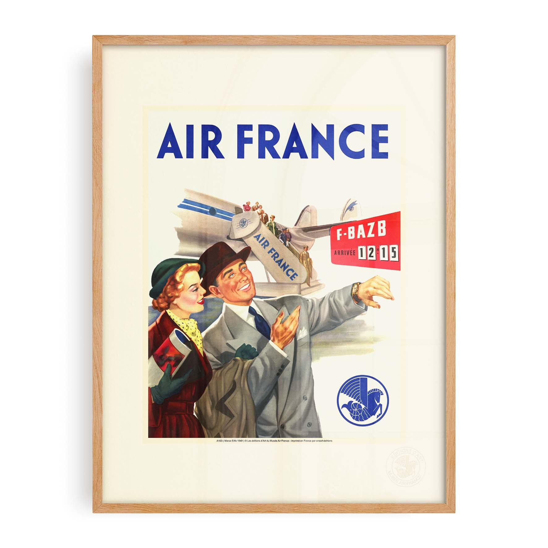 Affiche Air France - Pannonceau Horaire-oneart.fr