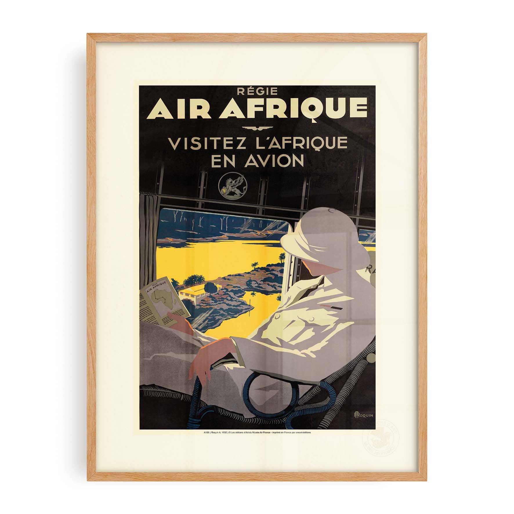 Affiche Air France - Visitez l‘Afrique en Avion-oneart.fr