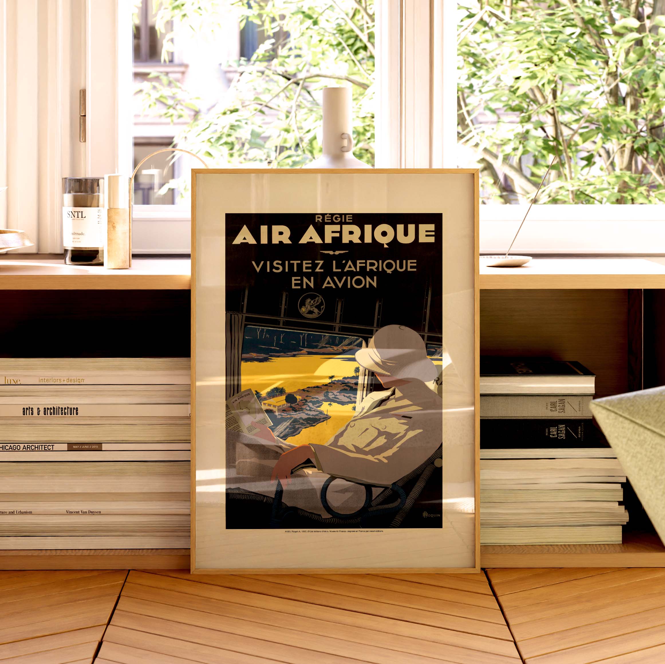 Affiche Air France - Visitez l‘Afrique en Avion-oneart.fr