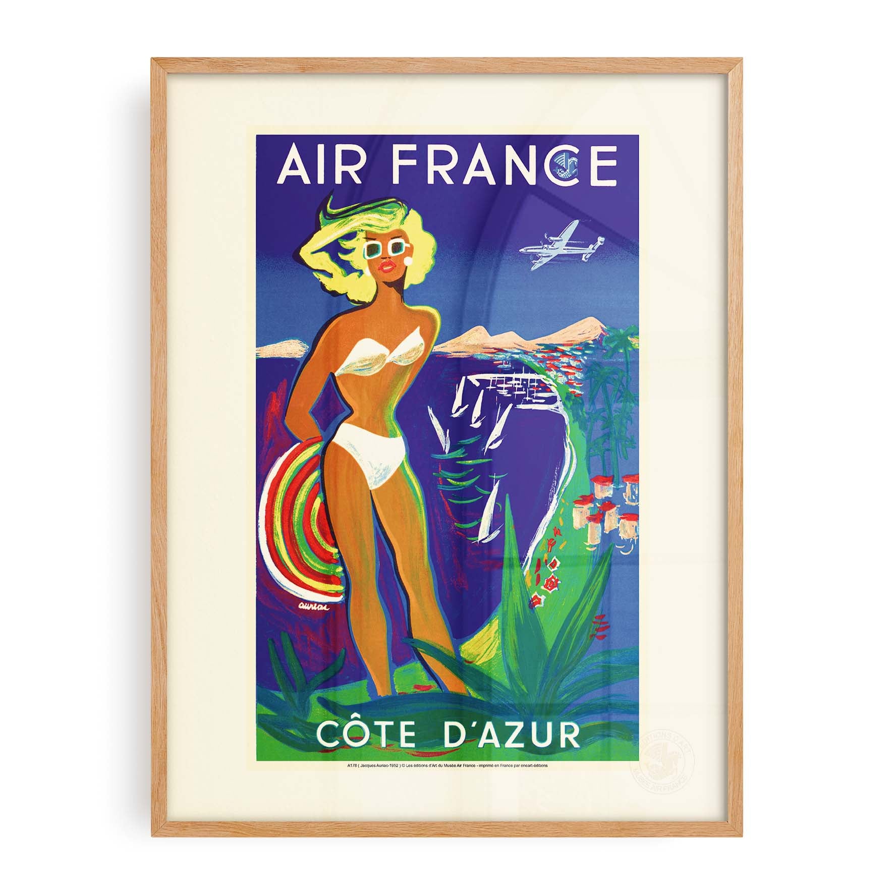 Affiche Air France - Côte d'Azur-oneart.fr