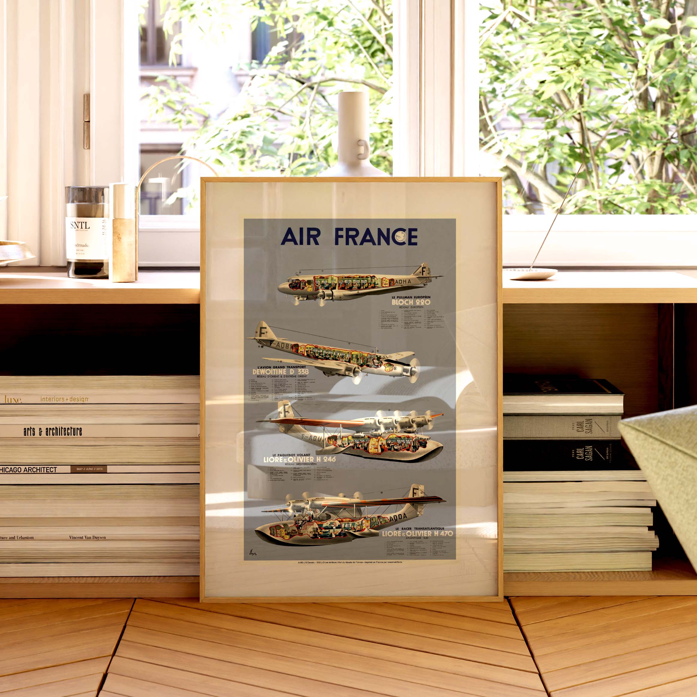 Affiche Air France - Flotte époque