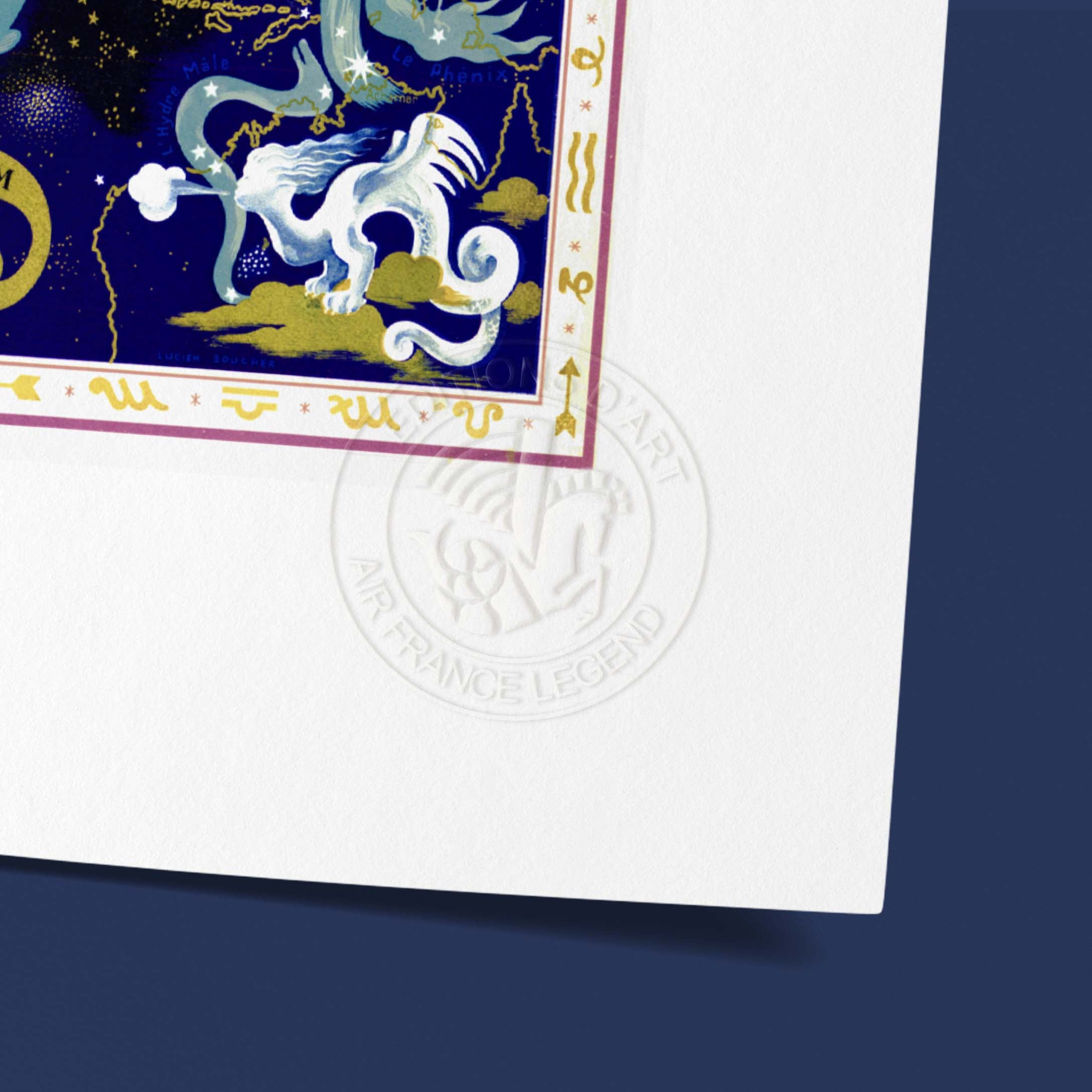 Affiche "Les Imparfaits" Air France - Carte céleste