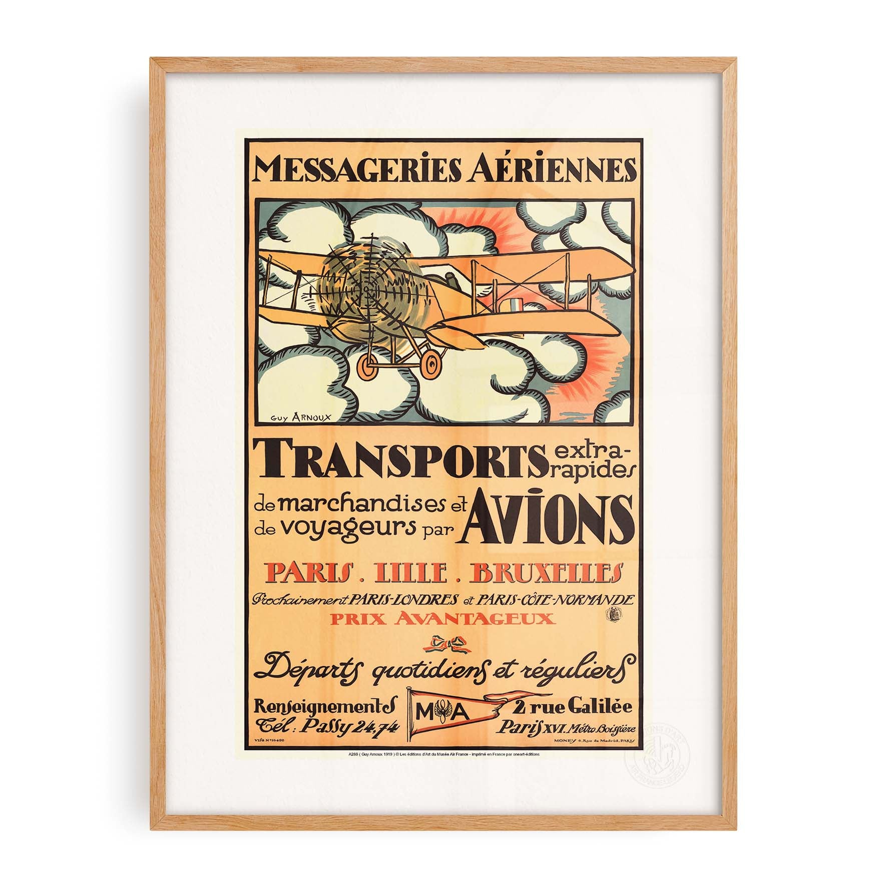 Affiche Air France - Messageries Aériennes