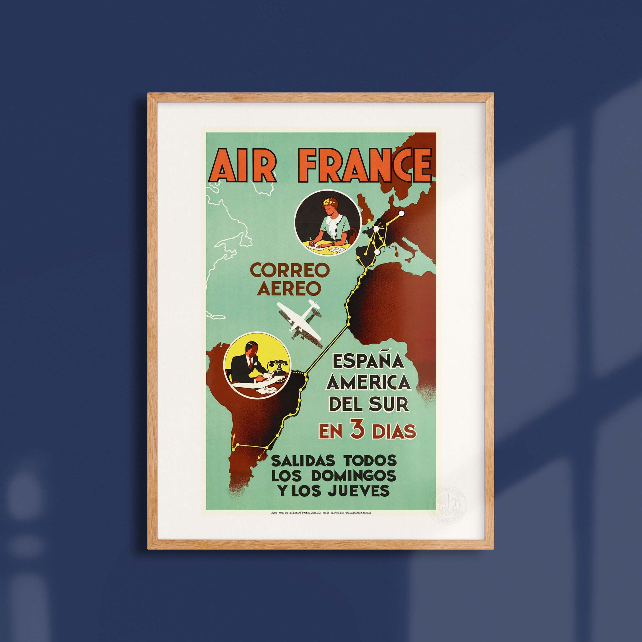 Poster Air France - Air France / Espana America in 3 slides