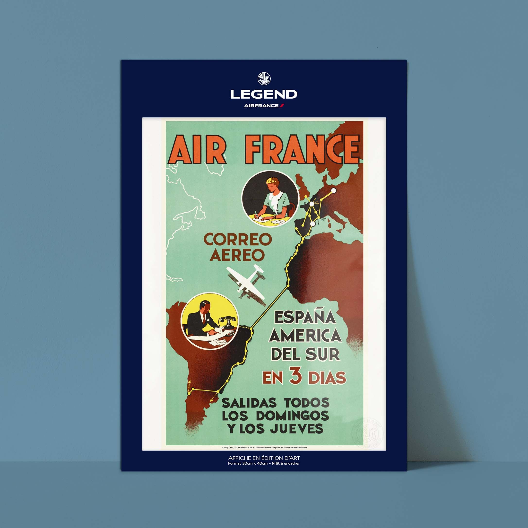 Poster Air France - Air France / Espana America in 3 slides