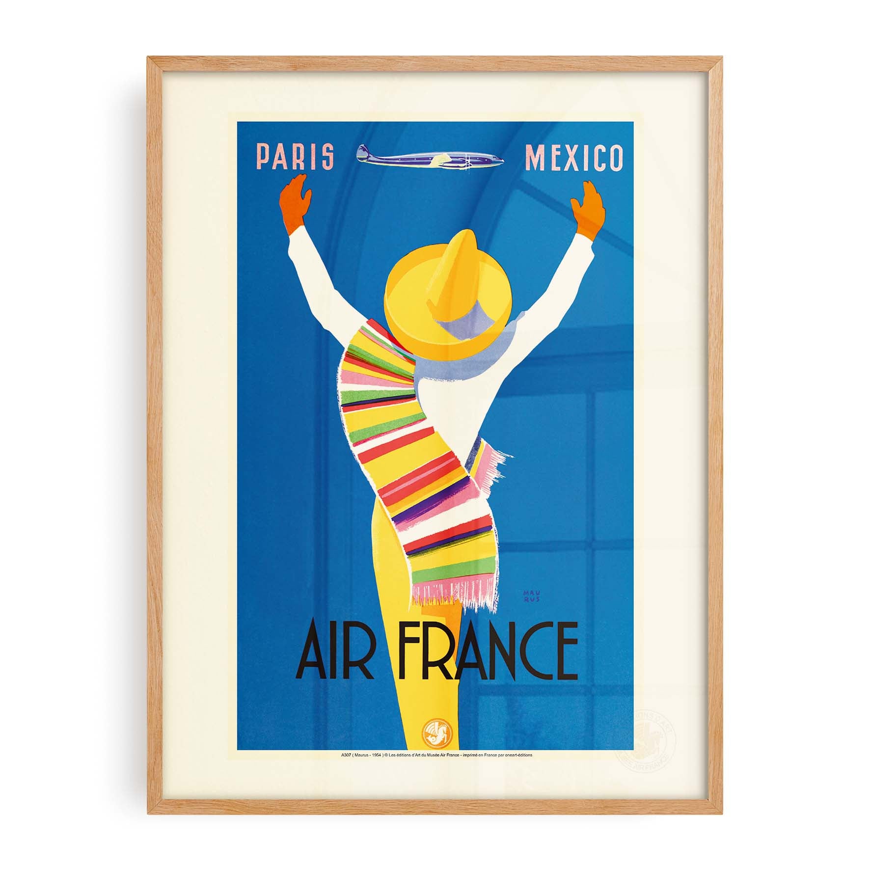 Affiche Air France - Paris Mexico-oneart.fr