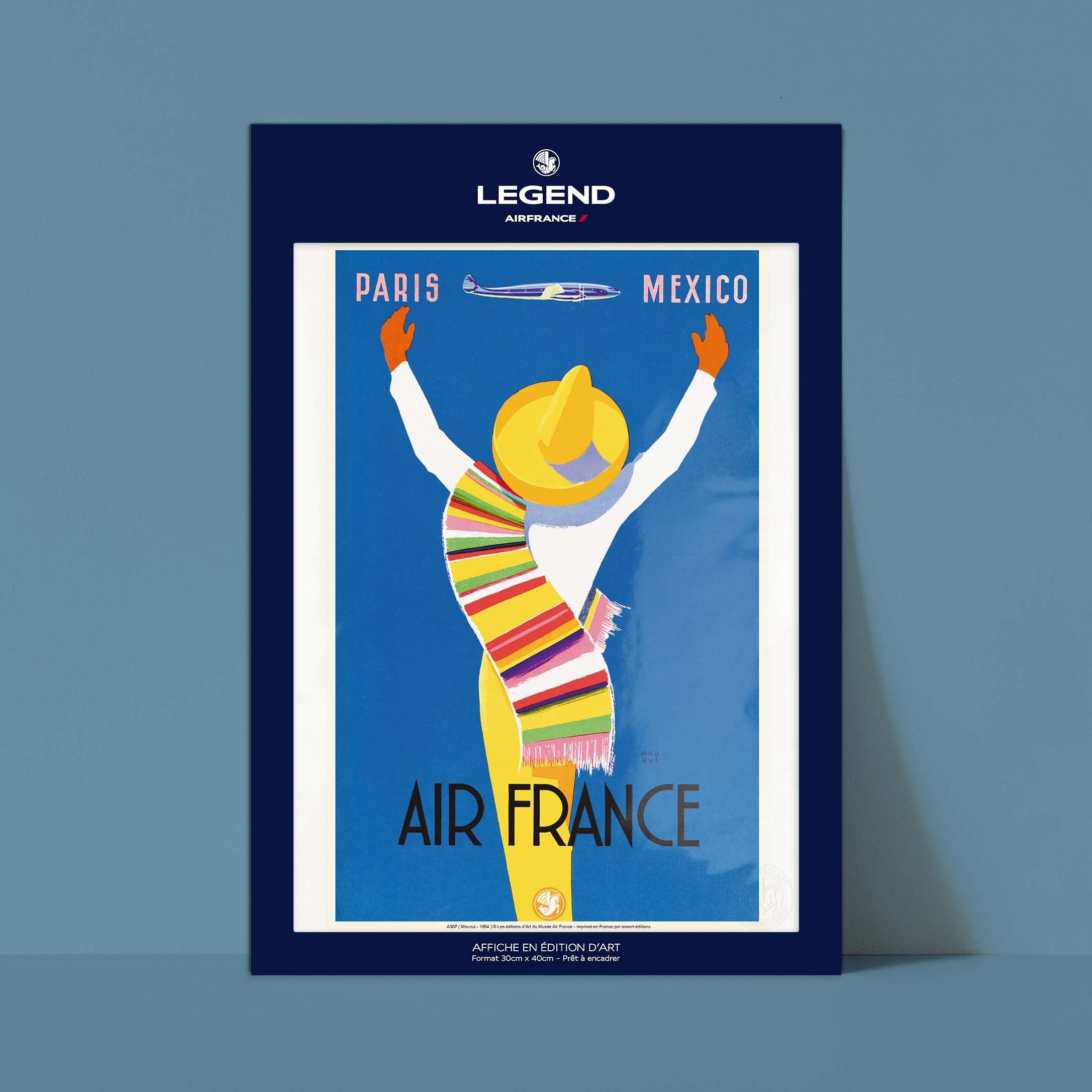 Affiche "Les Imparfaits" Air France - Paris Mexico
