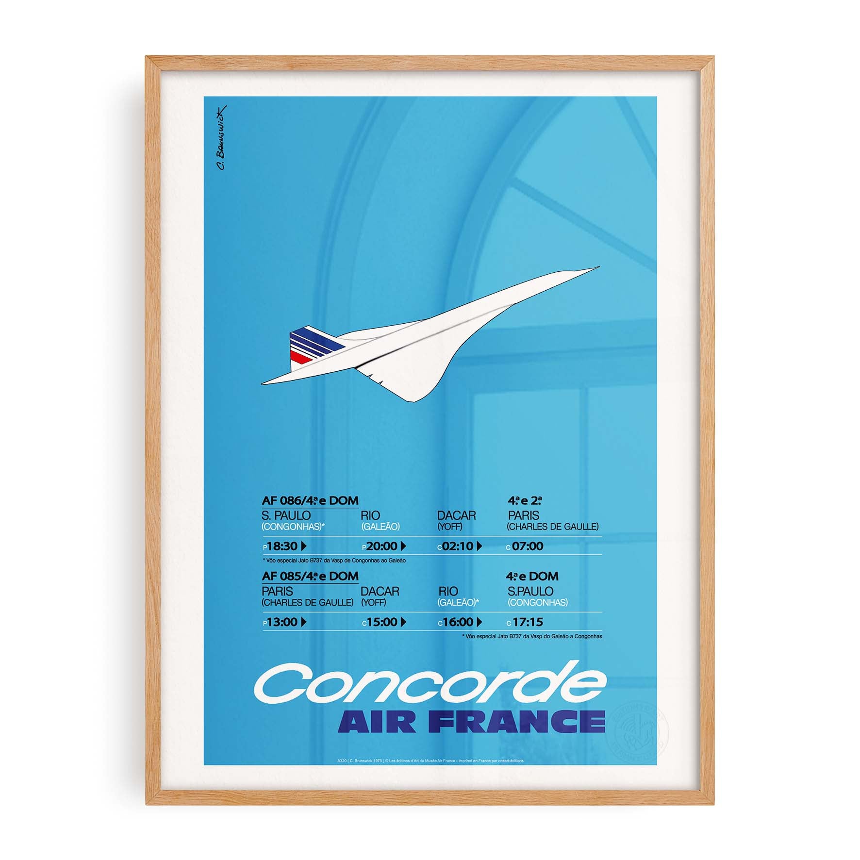 Affiche Air France - Concorde bleu