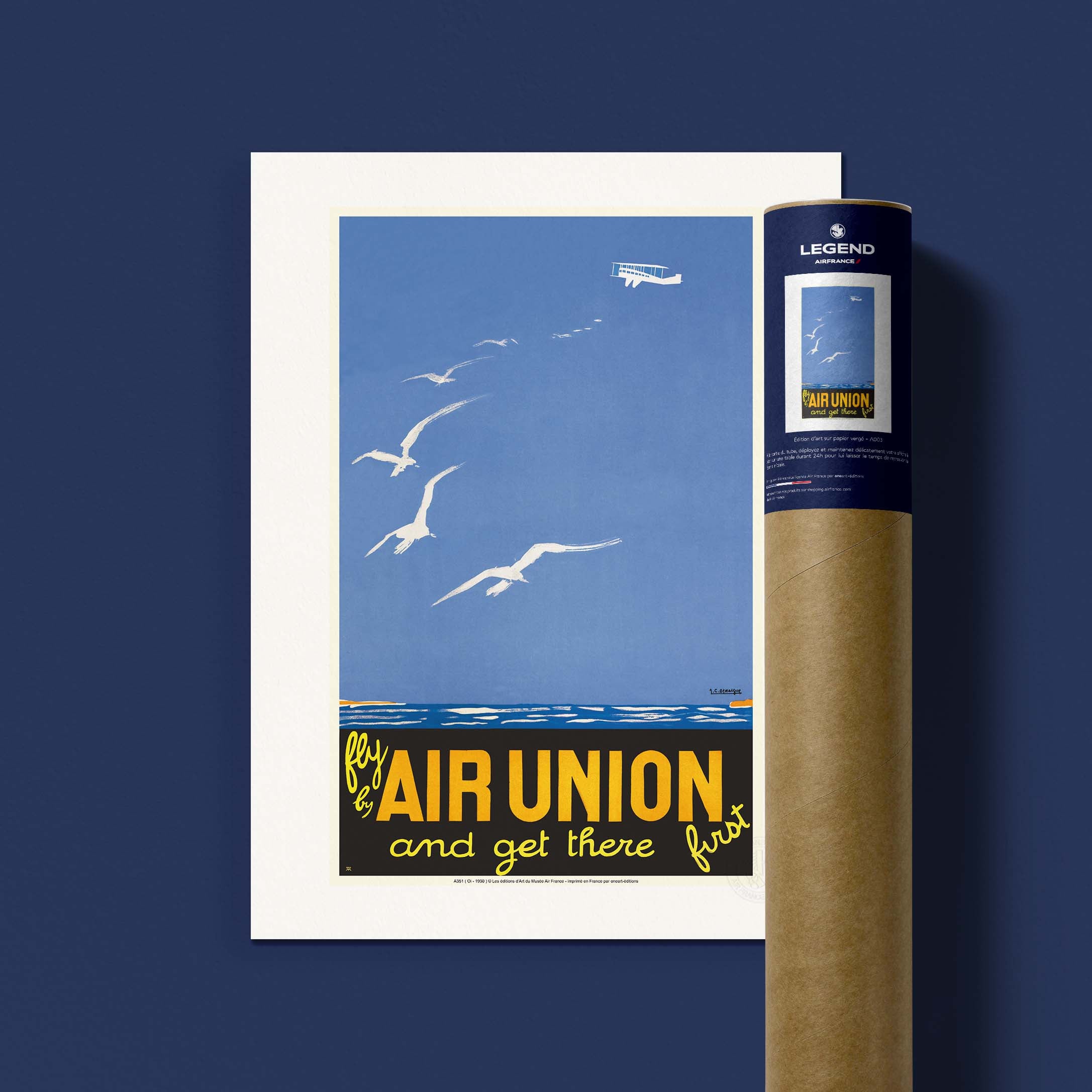 Air France poster - Fly by Air Union and get there first