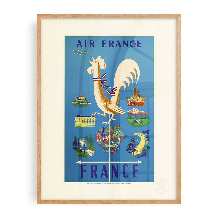 Affiche Air France - France (Coq)