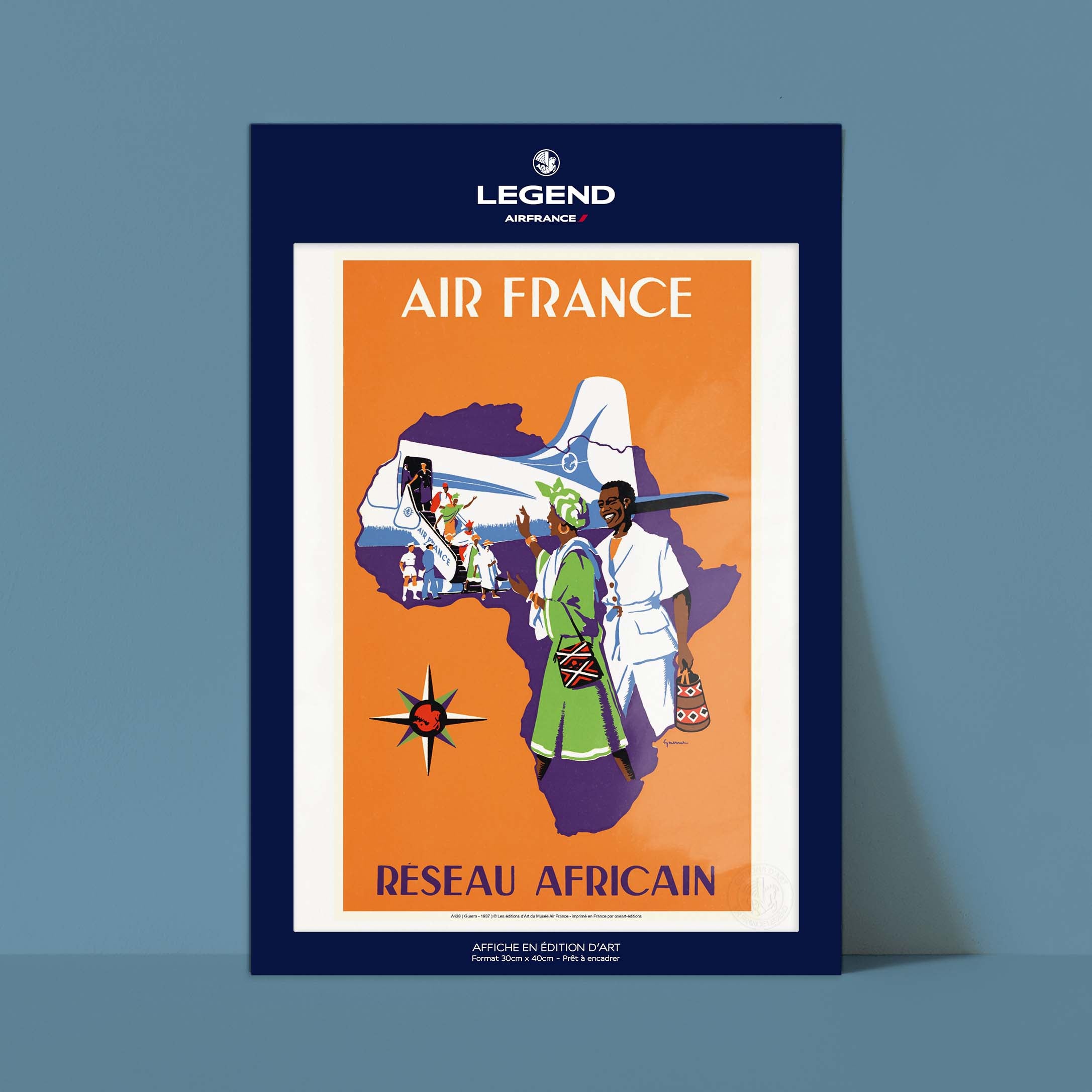 Affiche Air France - Réseau Africain