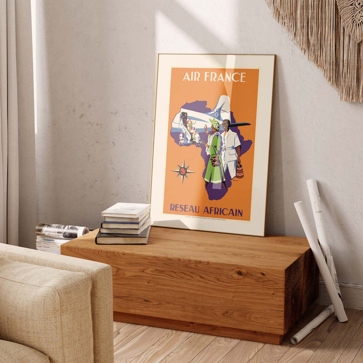 Affiche Air France - Réseau Africain