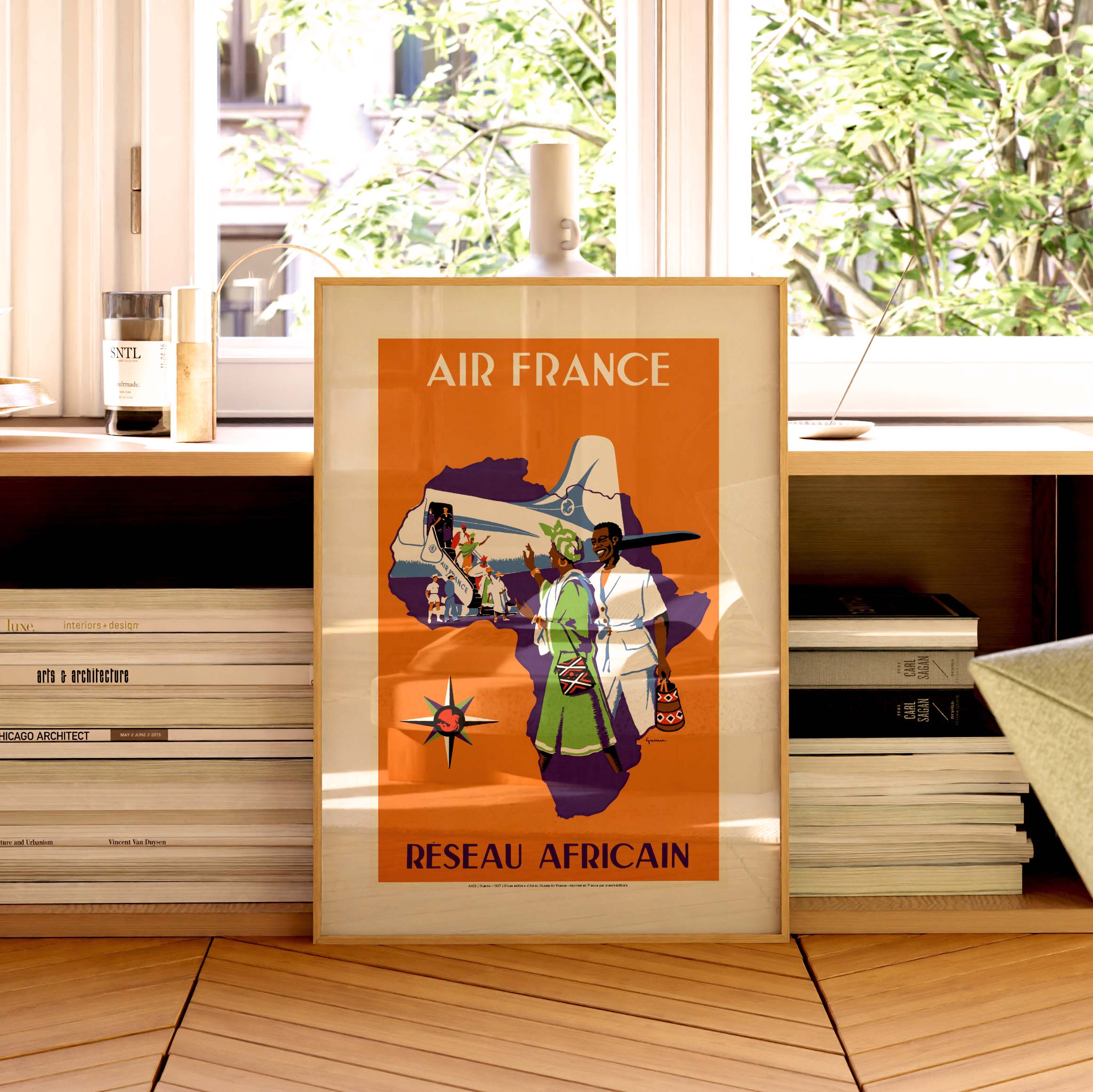 Affiche Air France - Réseau Africain-oneart.fr