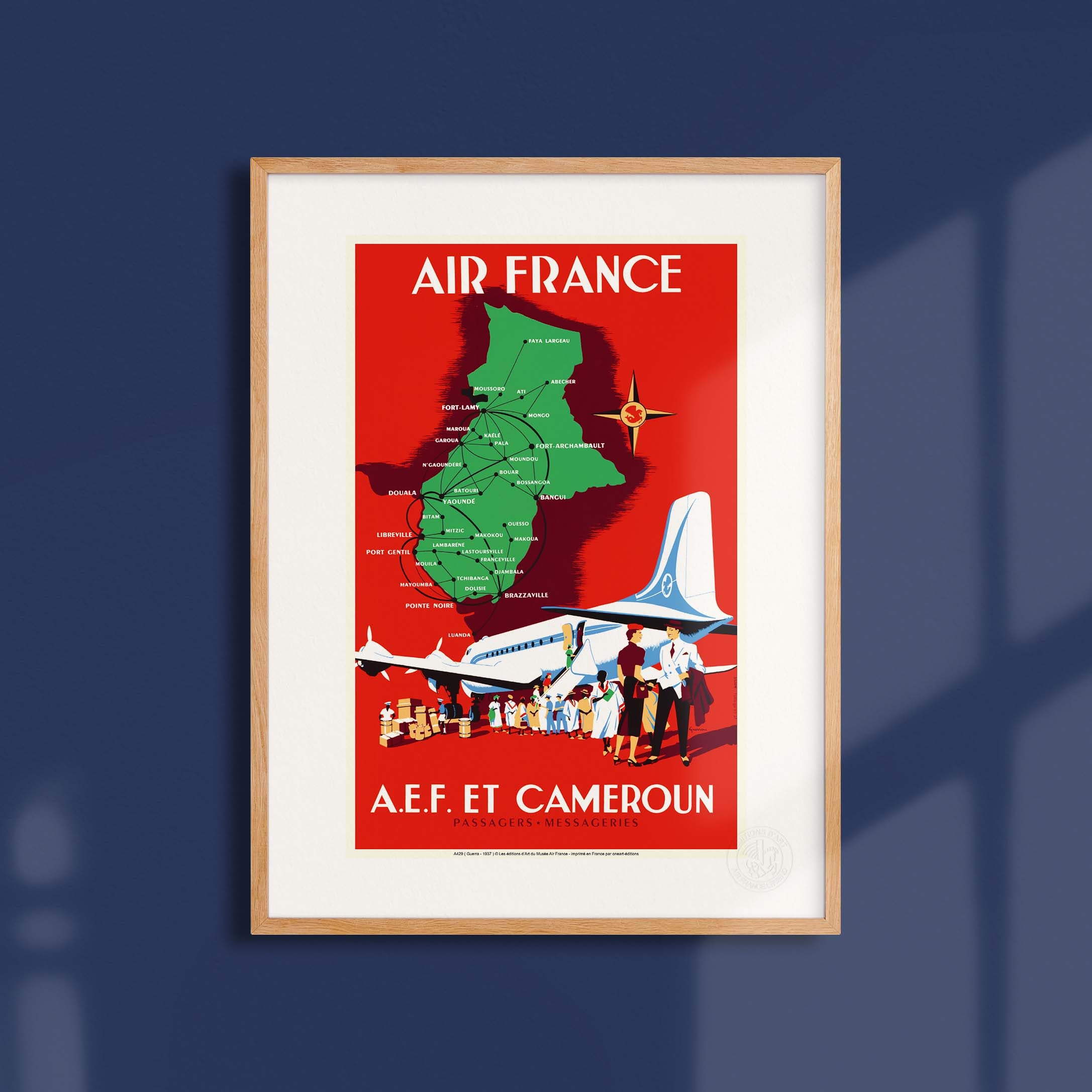 Affiche Air France - AEF et Cameroun