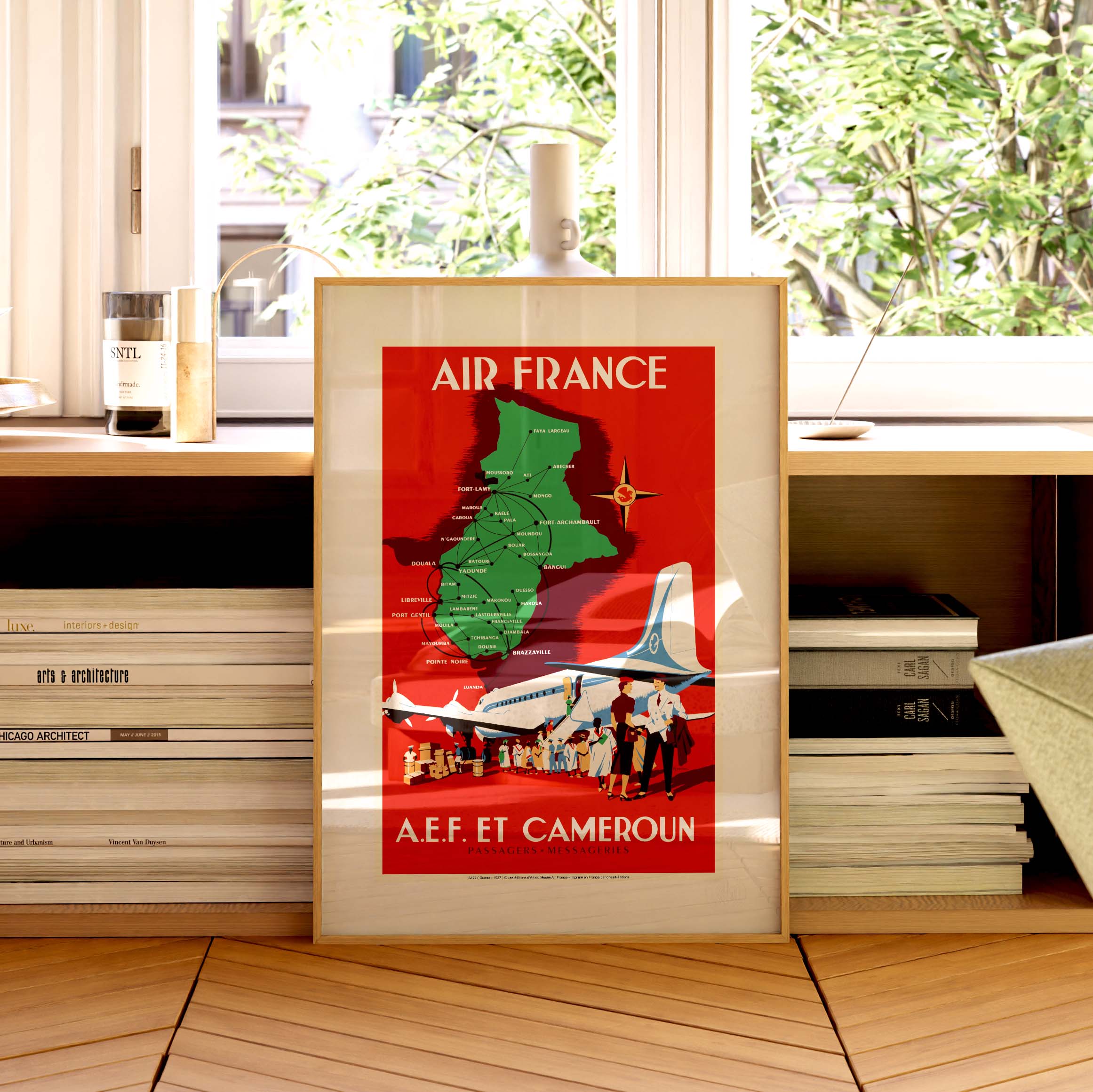 Affiche Air France - AEF et Cameroun