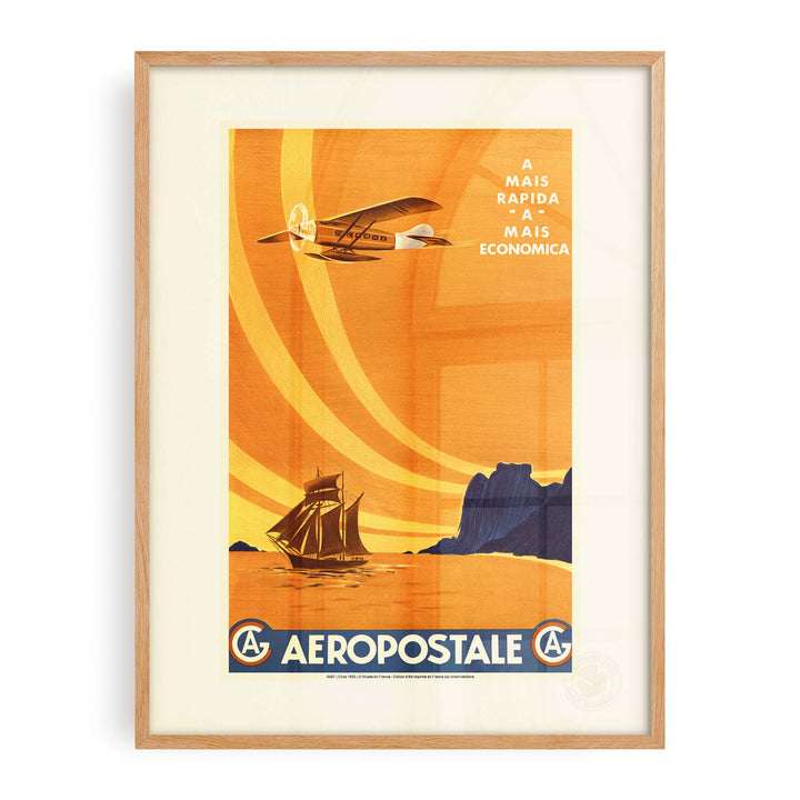 Affiche Air France - A Mais rapida A Mais economica