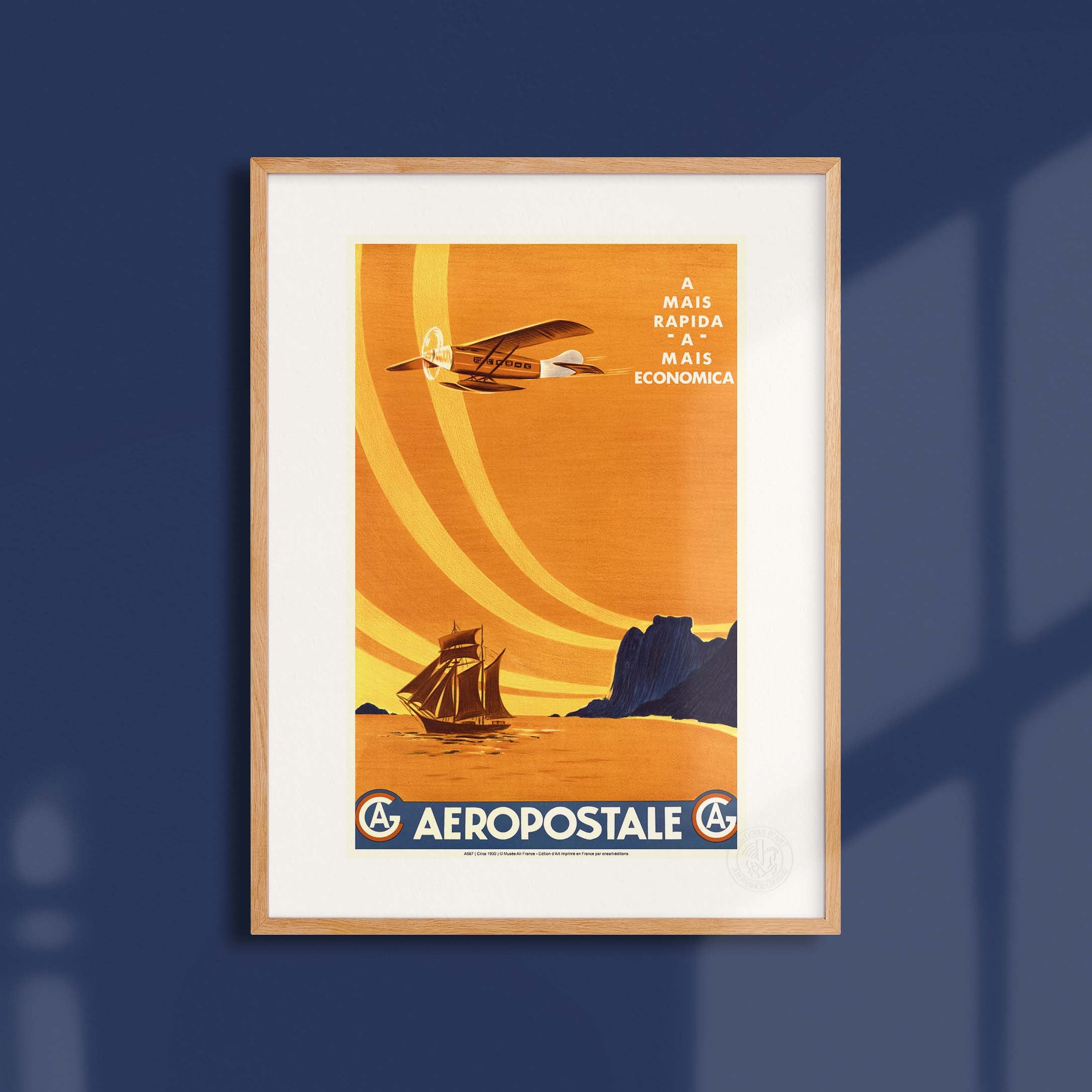 Air France poster - A Mais rapida A Mais economica