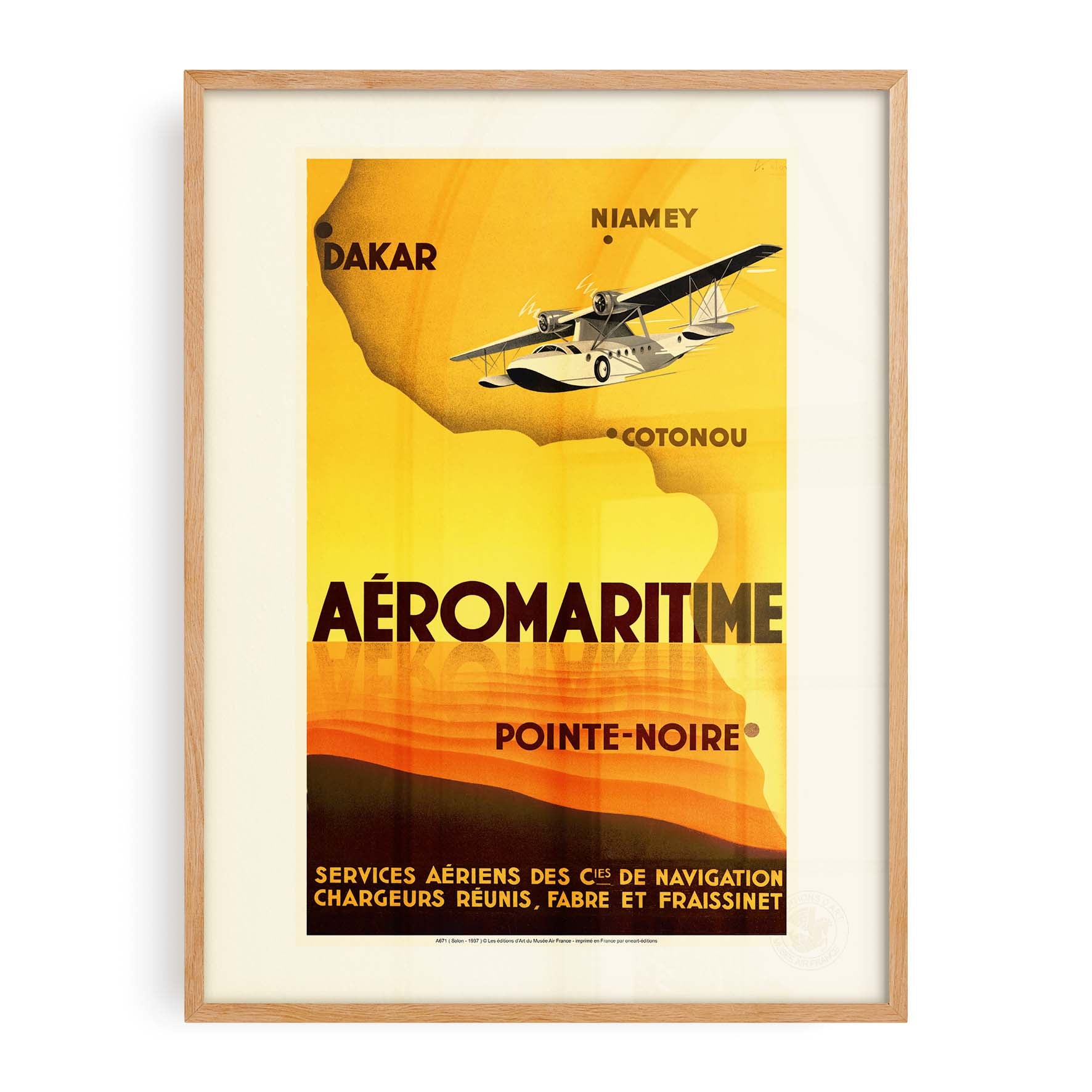 Affiche Air France - Dakar, Niamey, Cotonou,…-oneart.fr