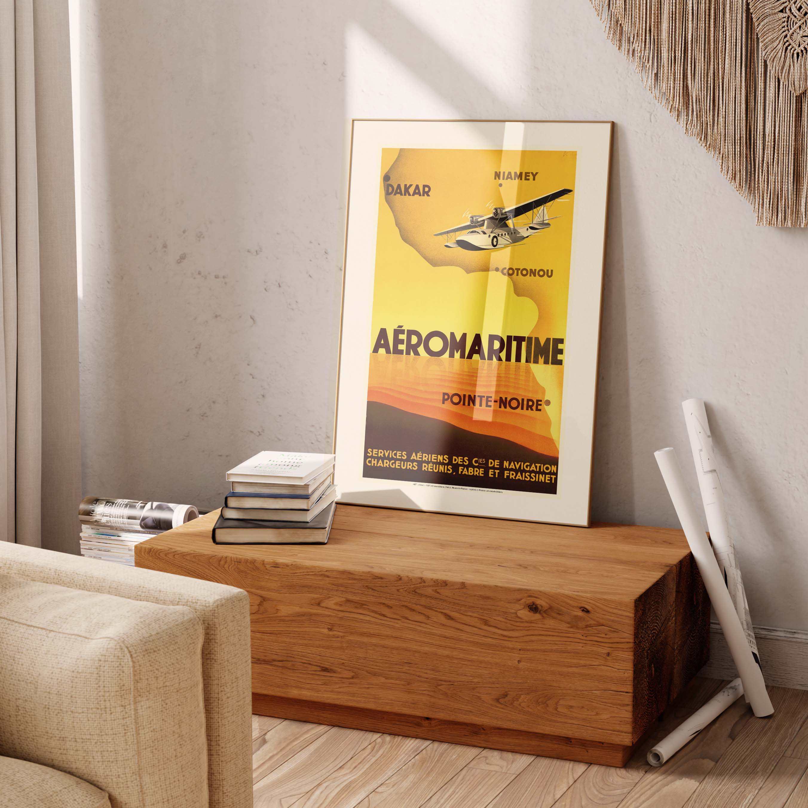 Affiche Air France - Dakar, Niamey, Cotonou,…-oneart.fr