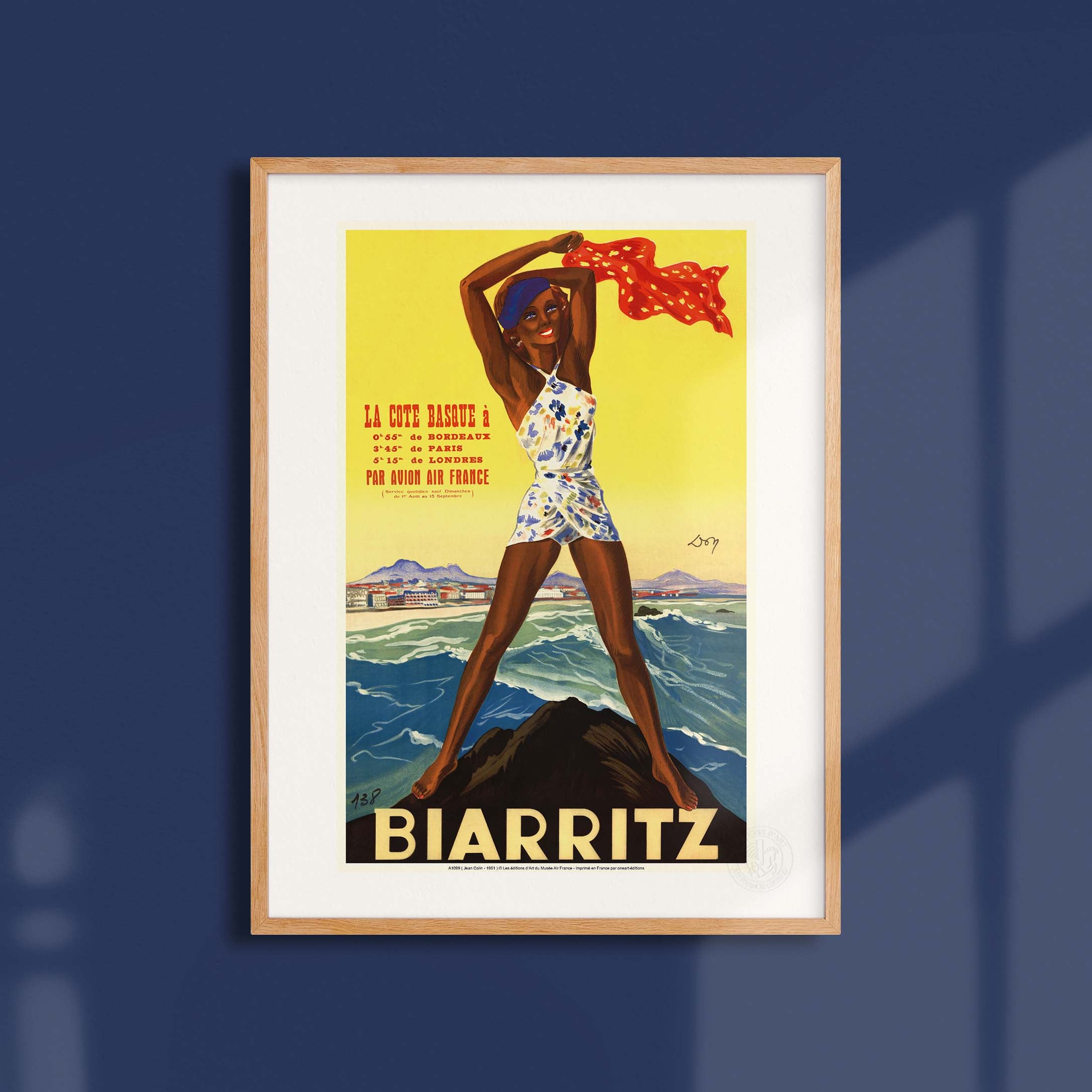 Air France poster - Biarritz