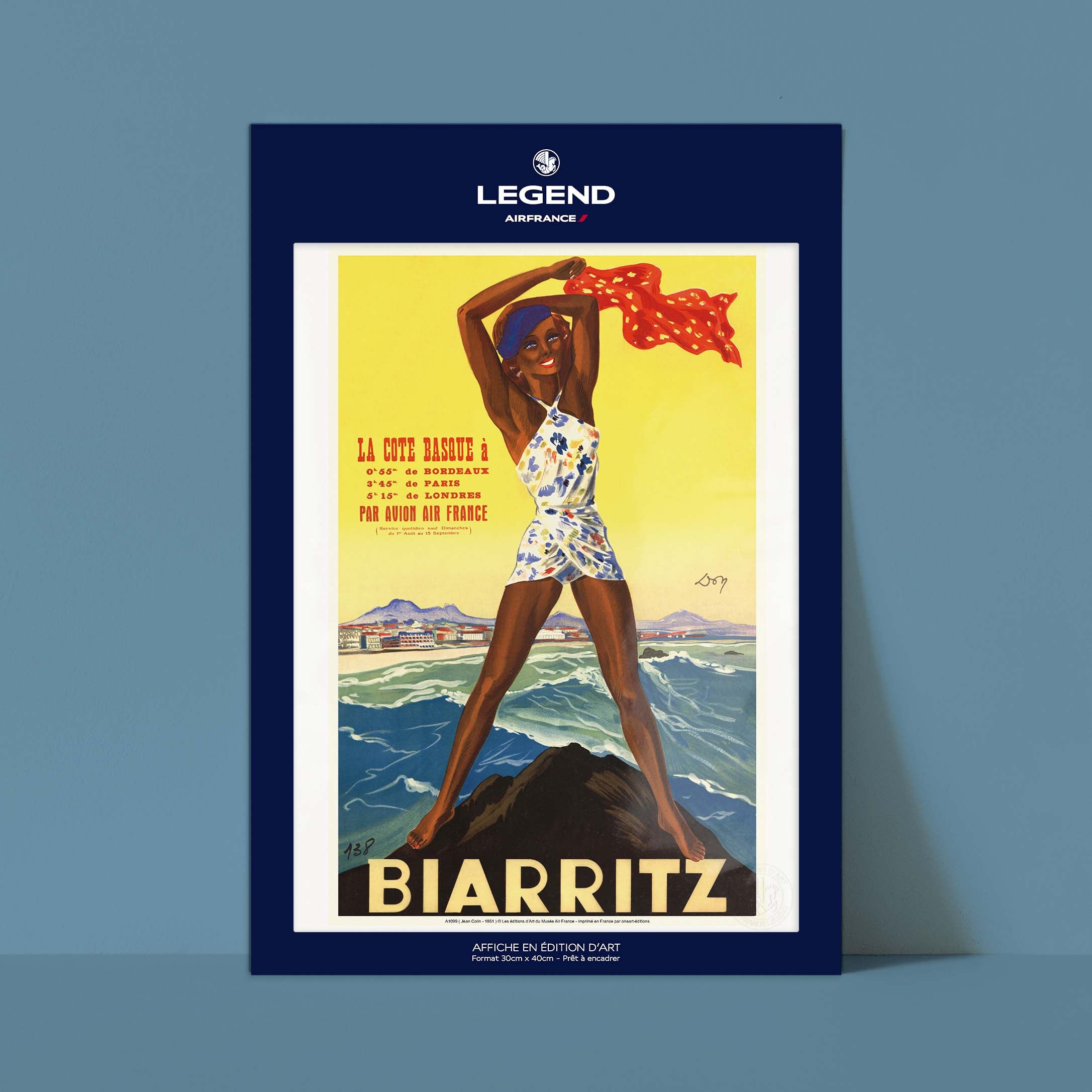 Air France poster - Biarritz