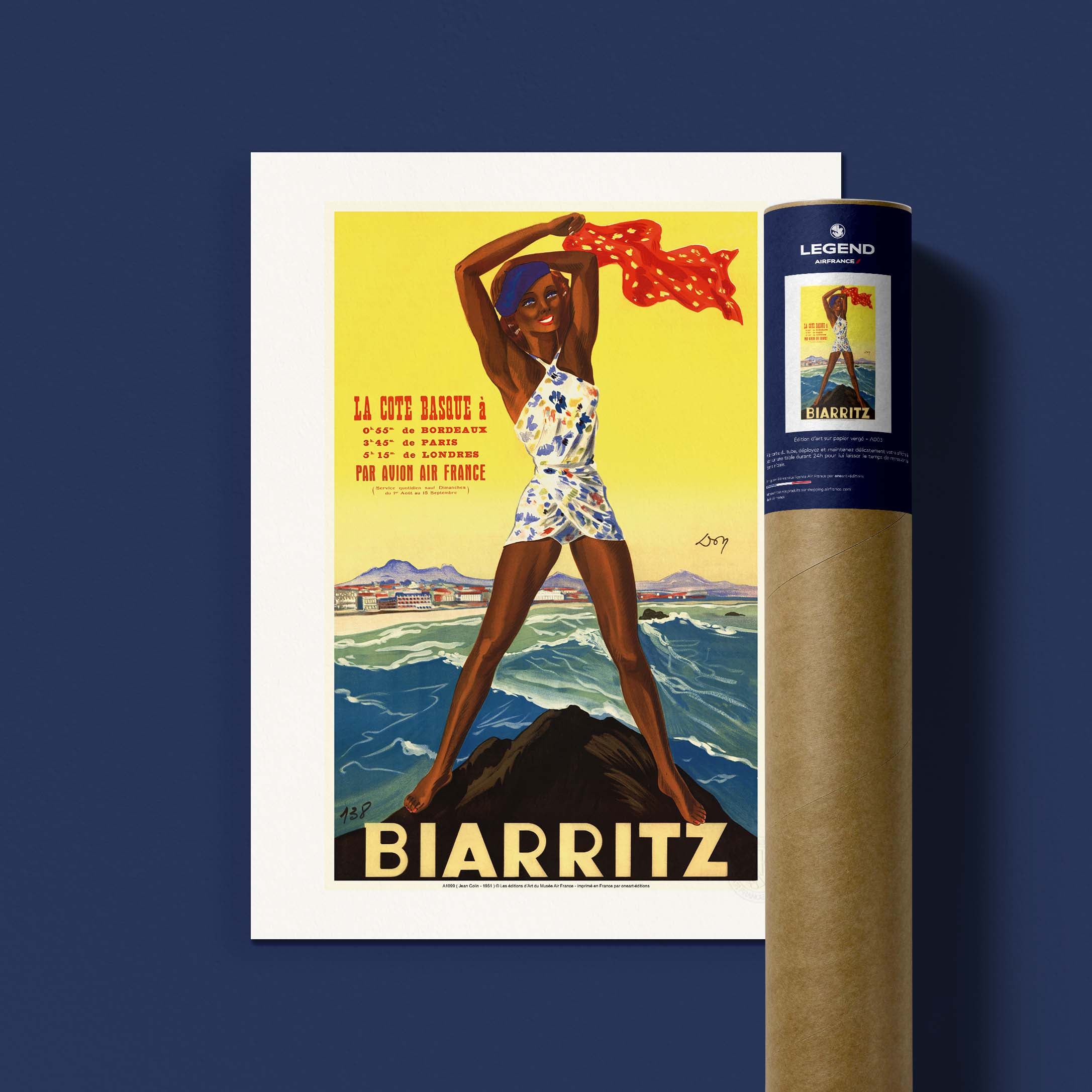 Air France poster - Biarritz