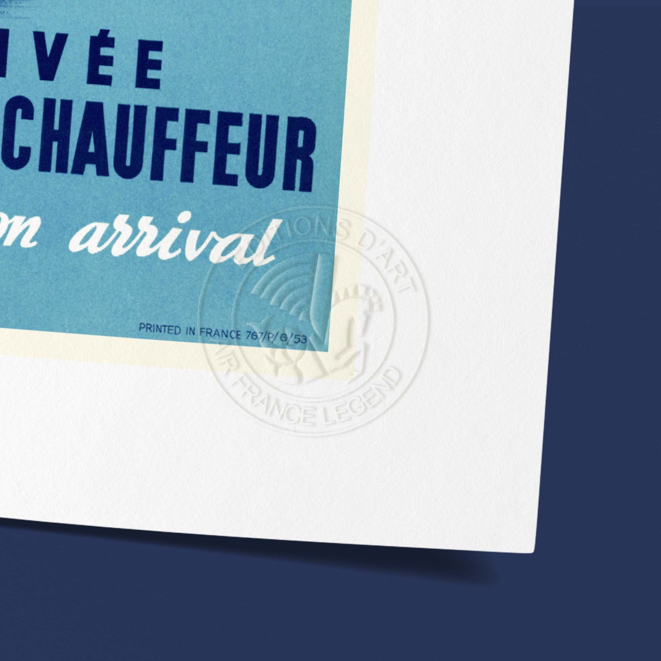 Affiche Air France - Pour votre arrivée