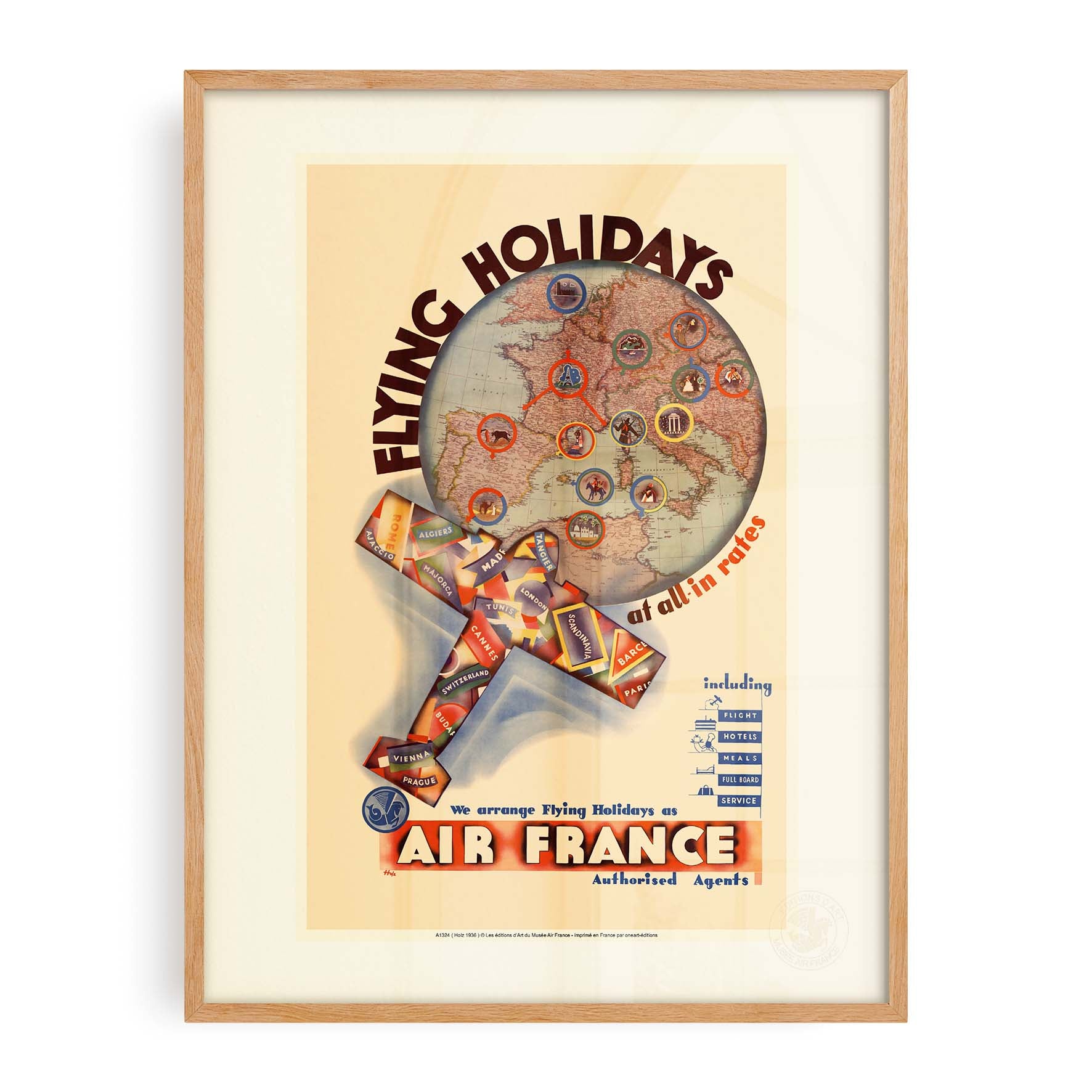 Affiche Air France - Flying Holidays-oneart.fr