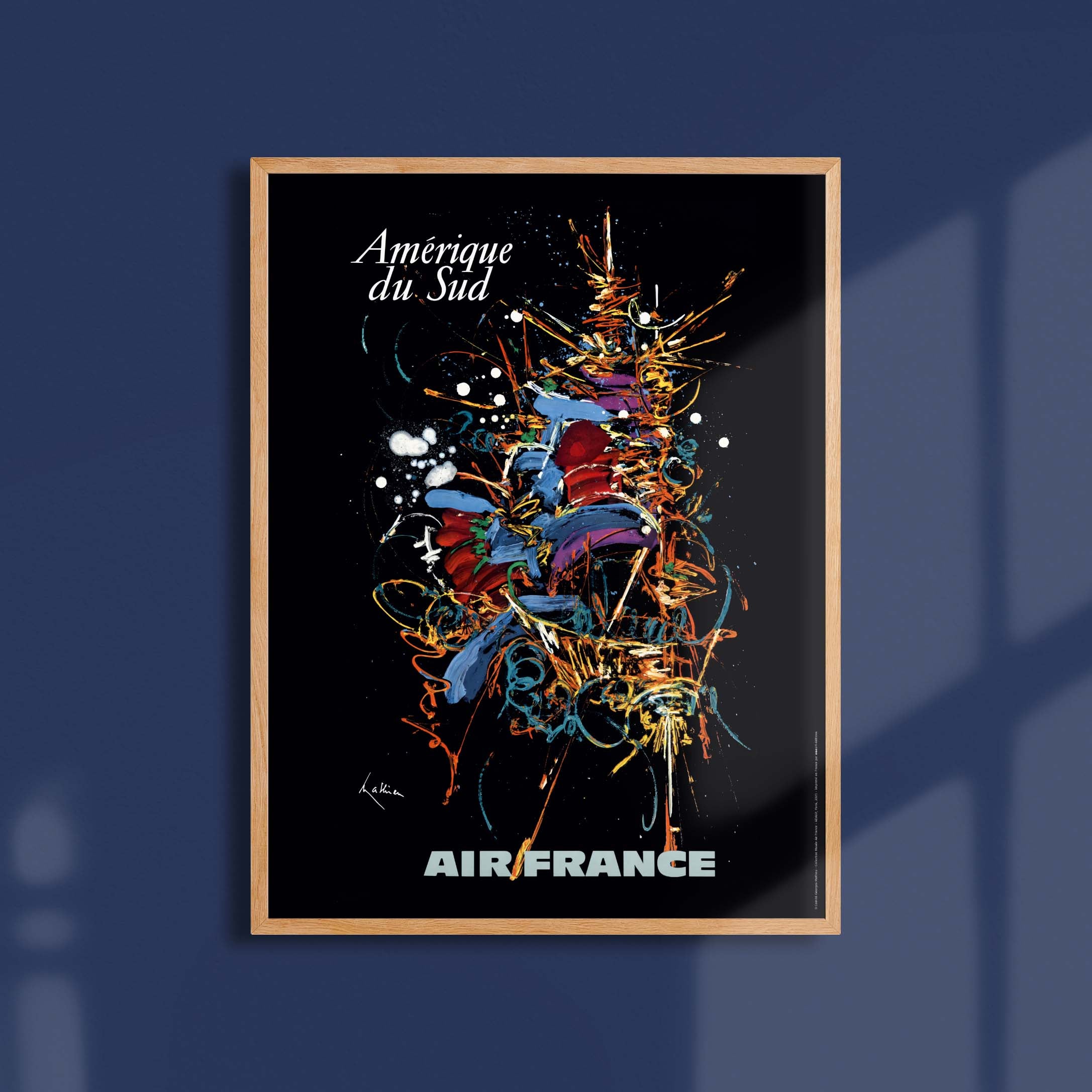 Affiche Air France - Amérique du sud par Georges Mathieu