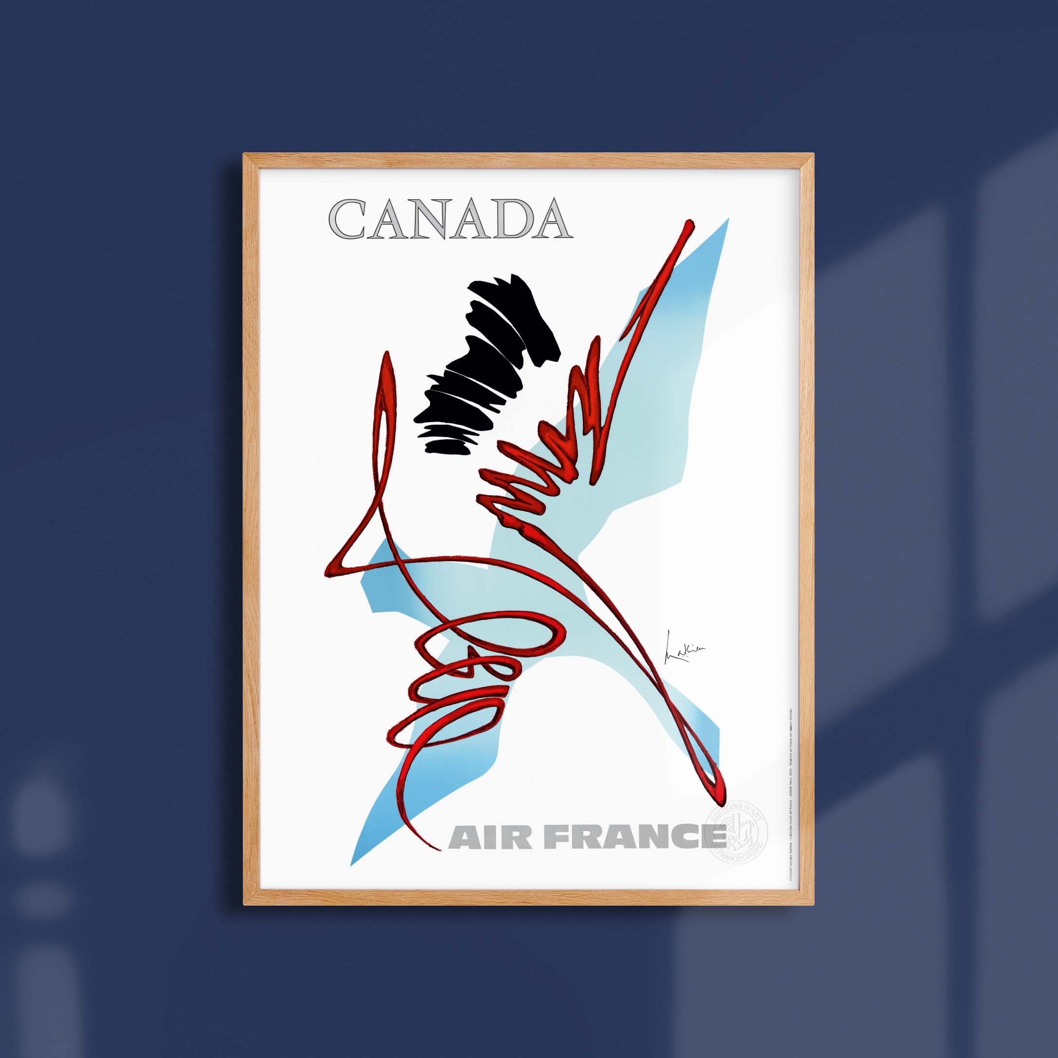 Affiche Air France - Canada par Georges Mathieu