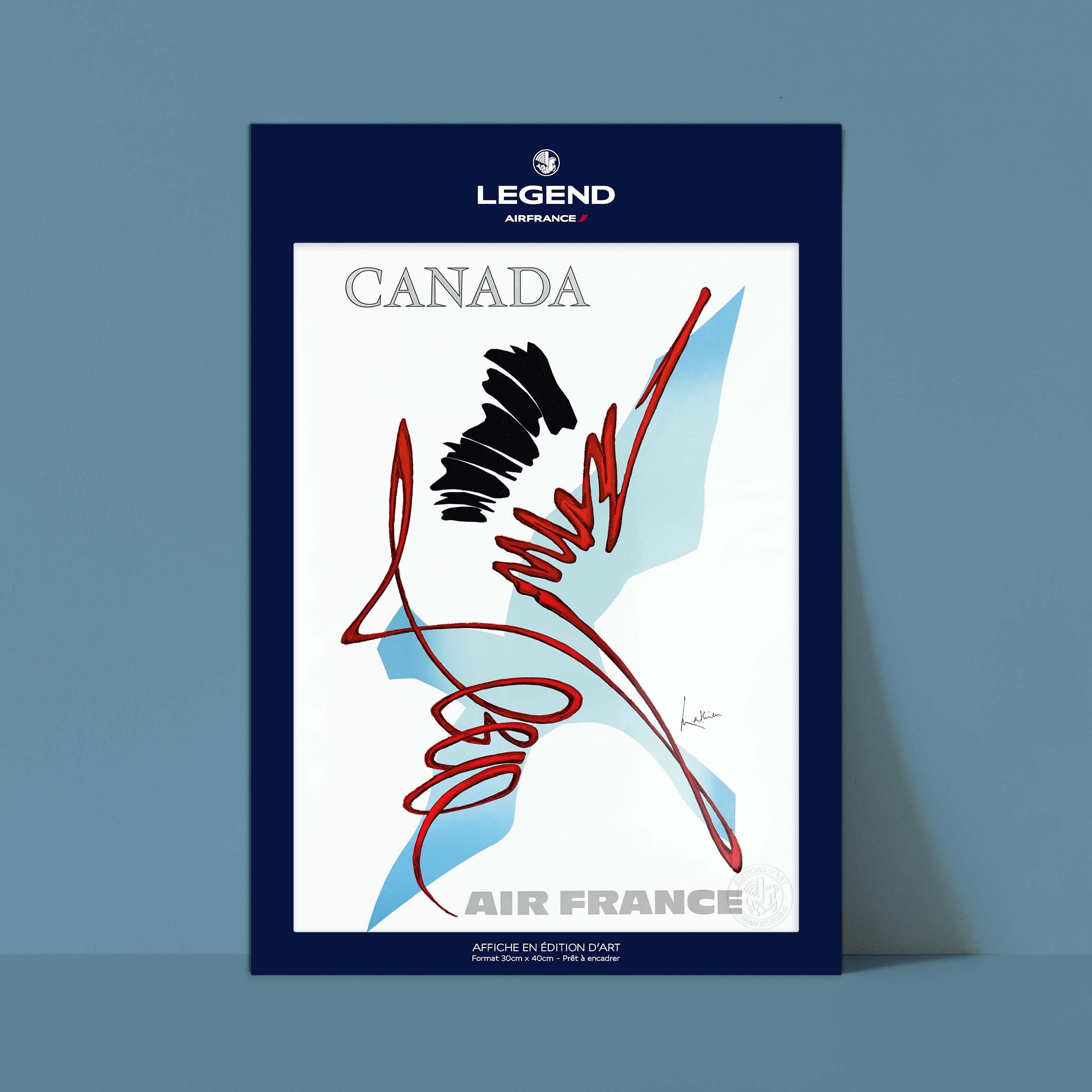 Affiche Air France - Canada par Georges Mathieu