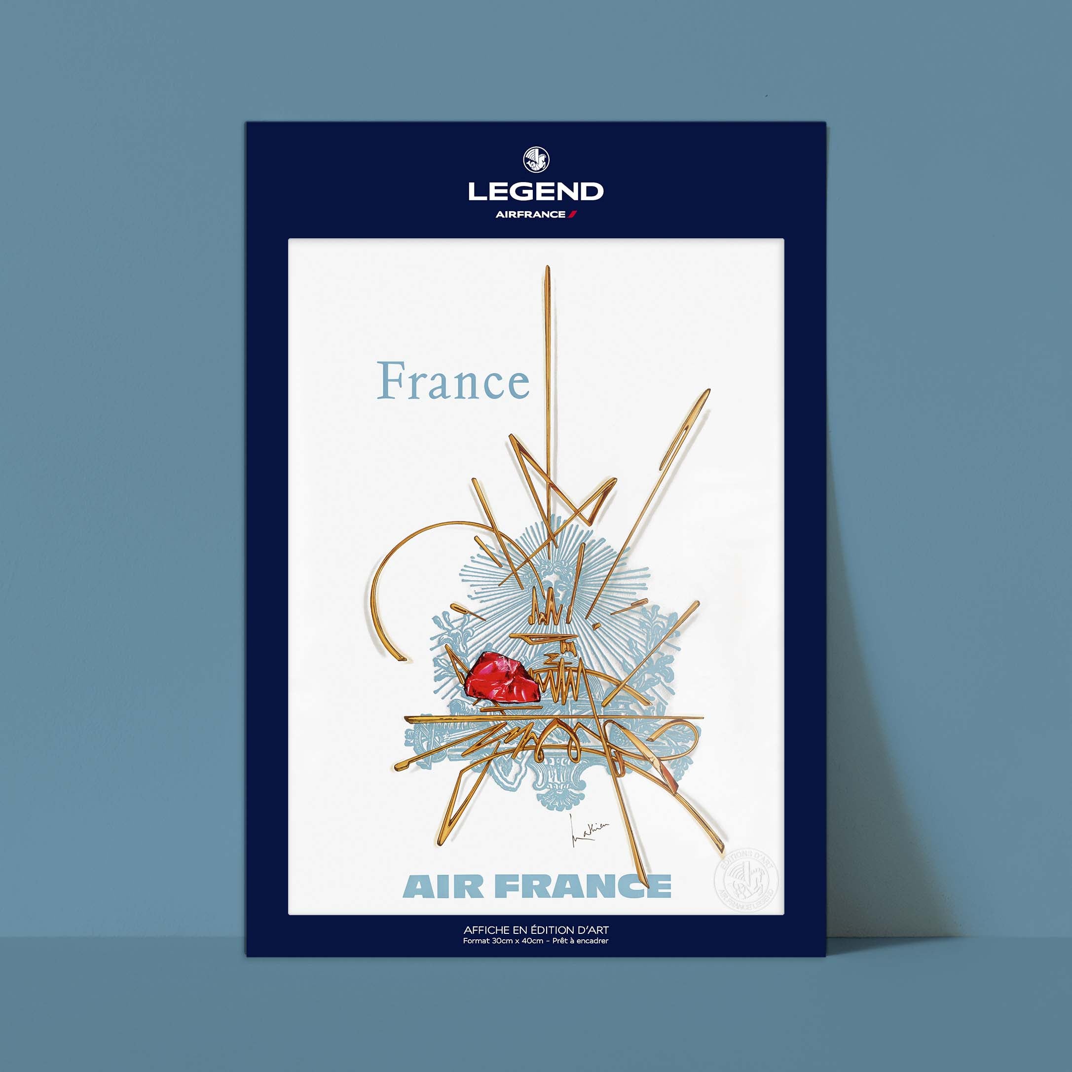 Air France poster - France by Georges Mathieu