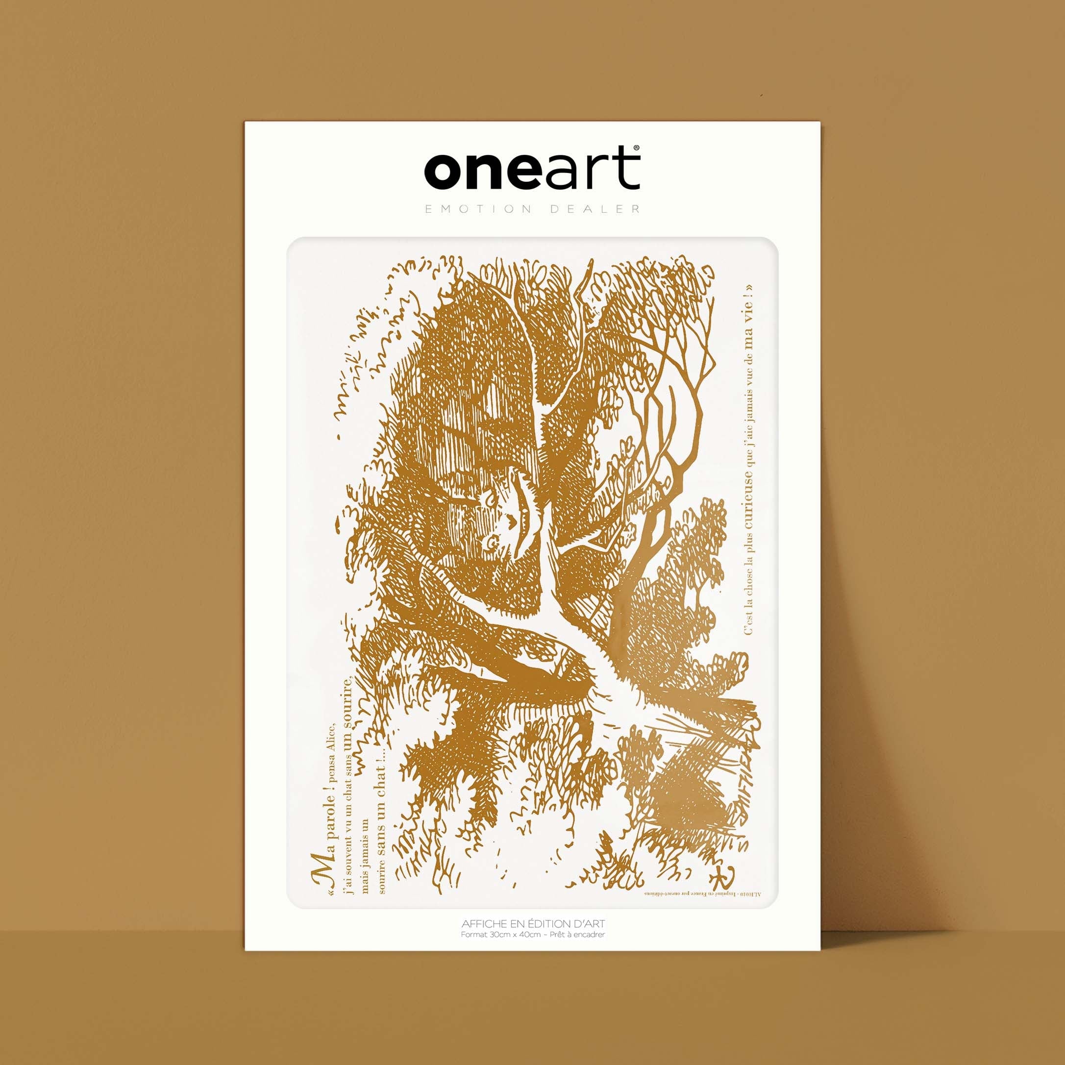 Affiche "Les Imparfaits" Alice - Le chat du Cheshire s'estompe dans son sourire